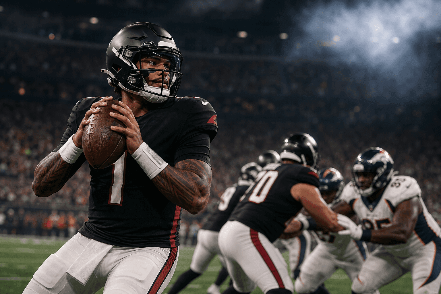 Editorial sports image for Tua Tagovailoa Gets the Preseason Nod for the Falcons (But Not the QB1 Crown Just Yet)