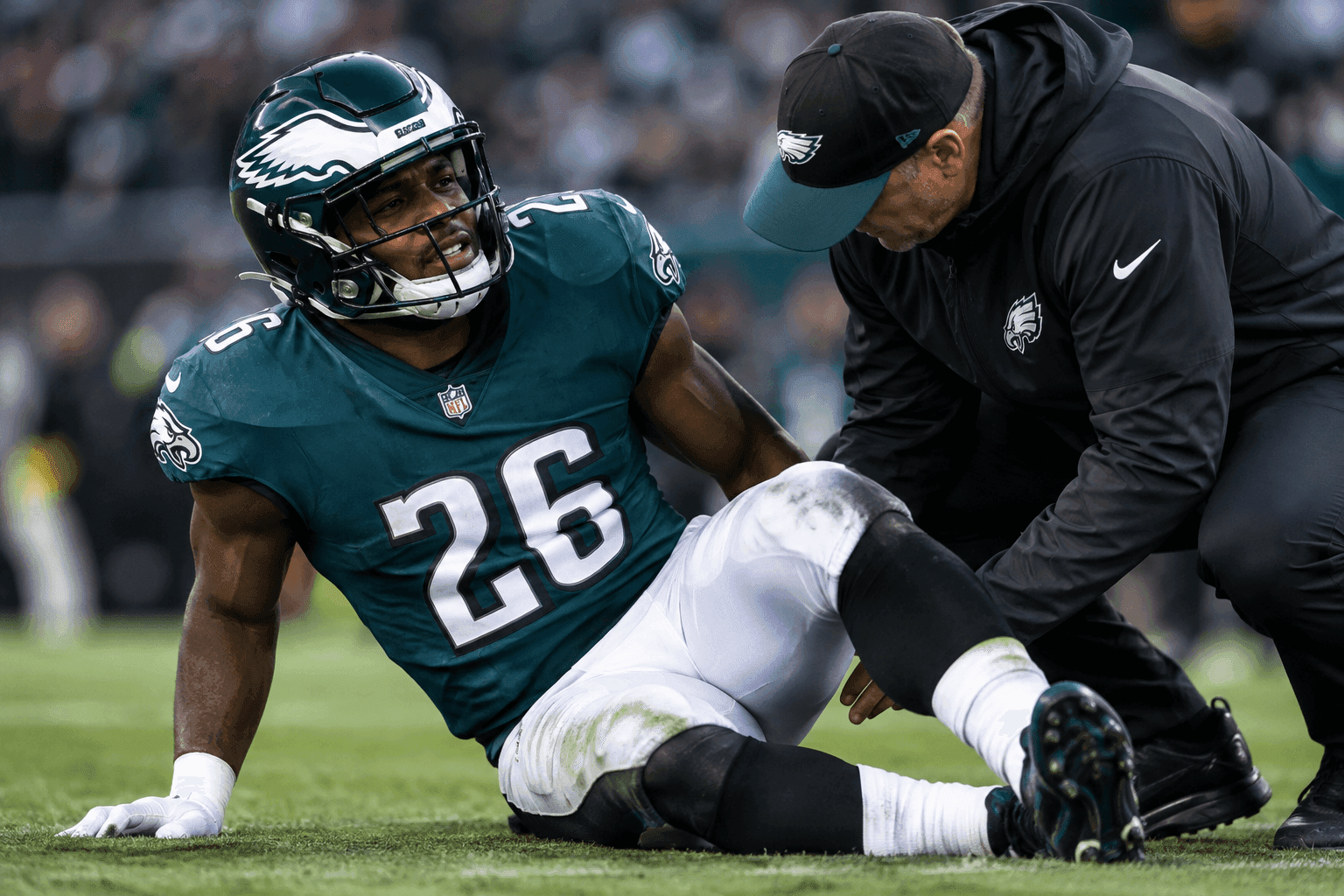 Editorial sports image for Eagles RB Tank Bigsby Headed to IR with Core Muscle Injury