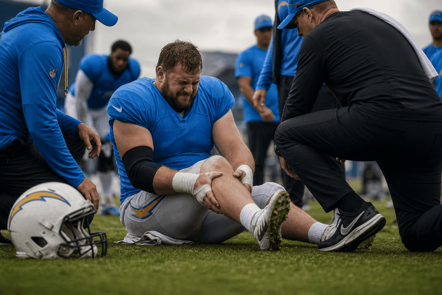 Editorial sports image for Chargers Place Center Tyler Biadasz on Season-Ending IR After ACL Tear