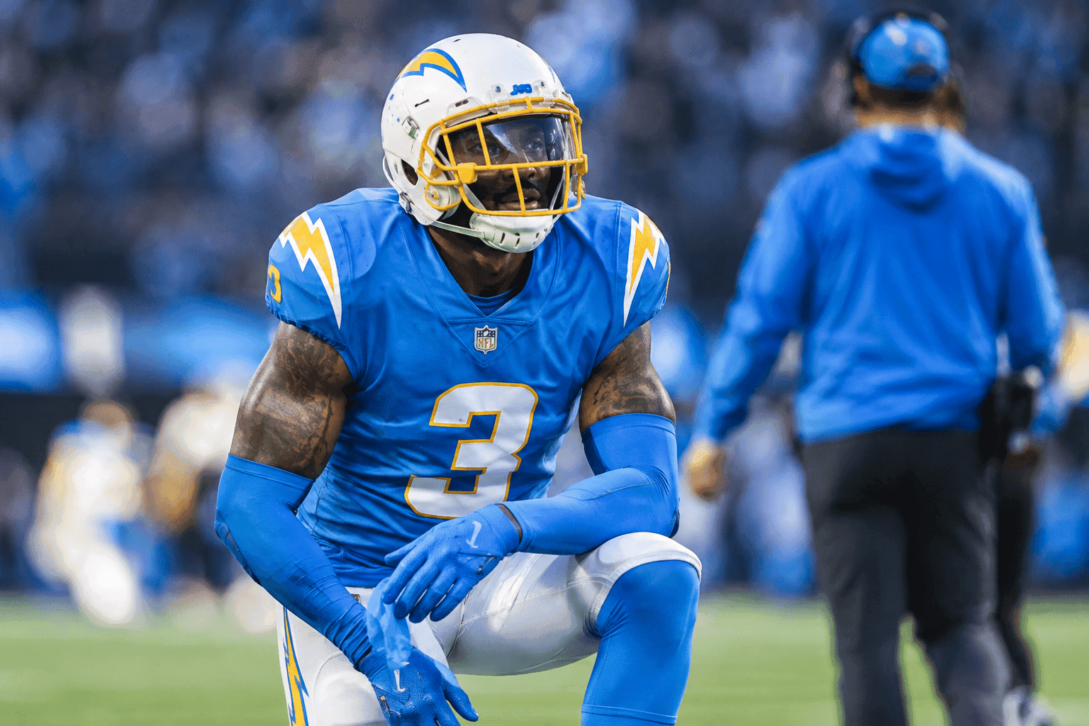 Editorial sports image for Derwin James Suffers Hamstring Setback, IR Looming for Chargers Star