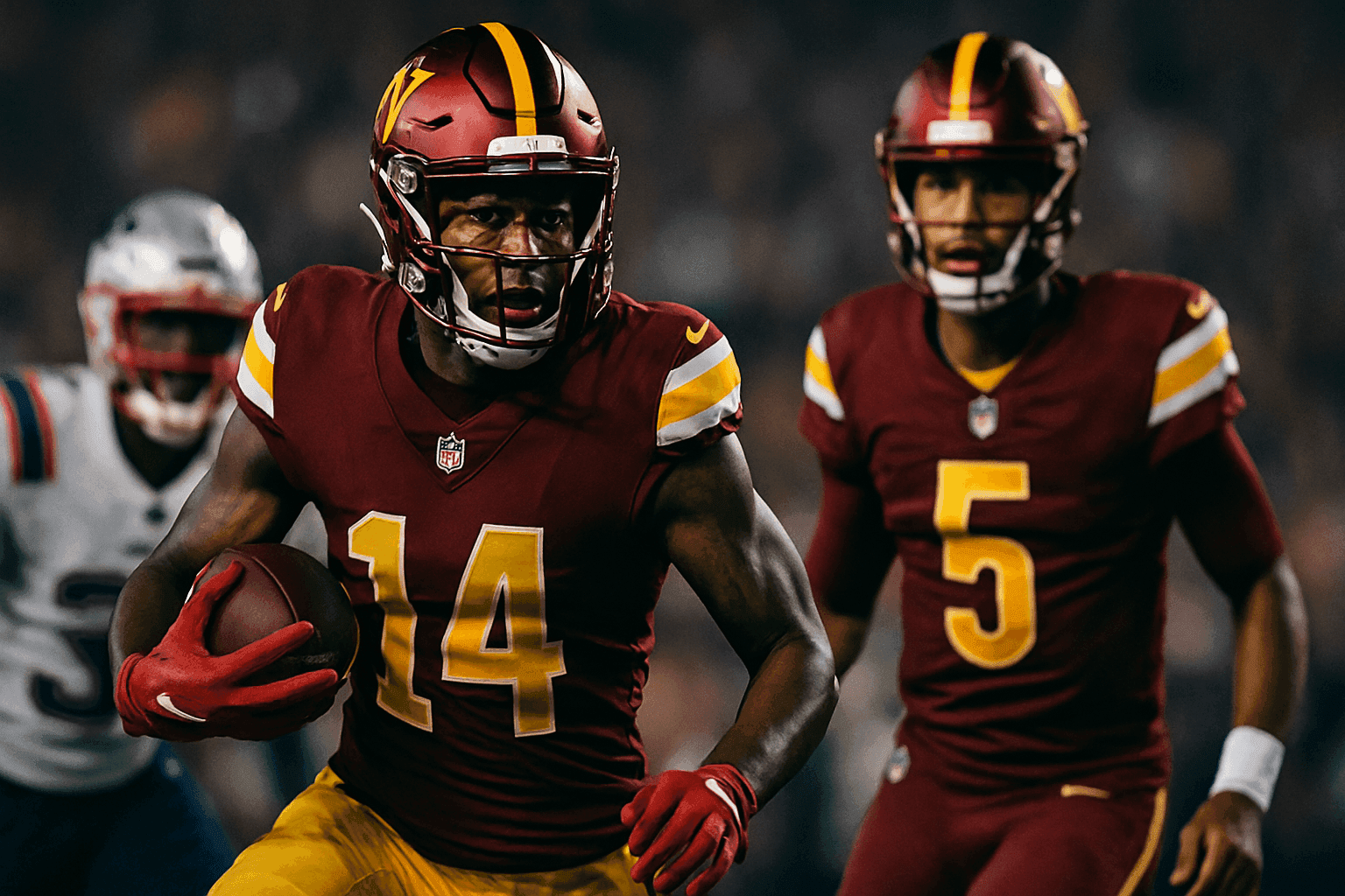 Editorial sports image for Stefon Diggs Signs With Commanders to Team Up With Jayden Daniels
