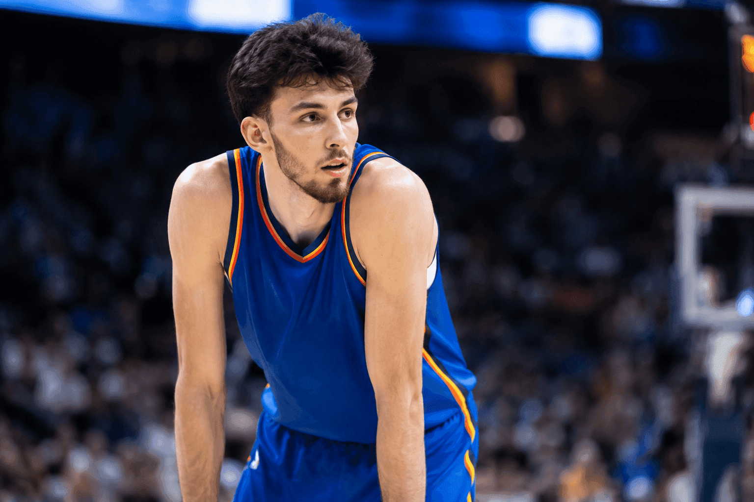 Editorial sports image for Chet Holmgren Ruled Out for Wednesday, Forcing the Thunder to Play on Normal Difficulty