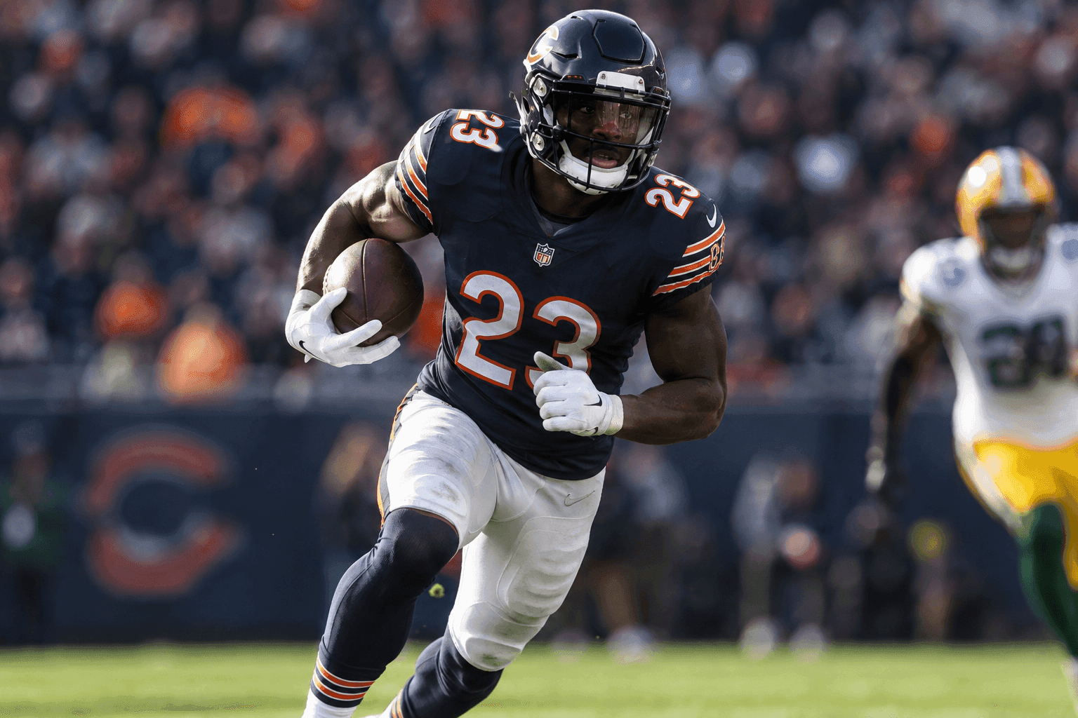 Editorial sports image for Bears RB Kyle Monangai's Turf Toe Threatens Chicago's Ground Game Ahead of Packers Clash