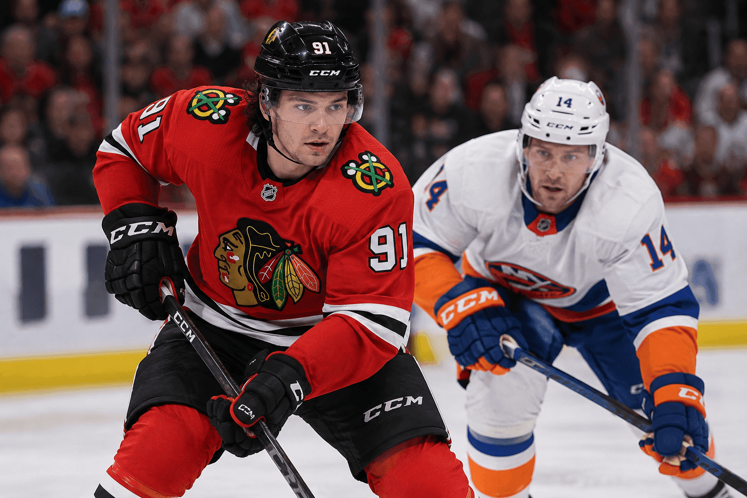 Editorial sports image for Frank Nazar Handed Two-Game Suspension for Headshot on Bo Horvat