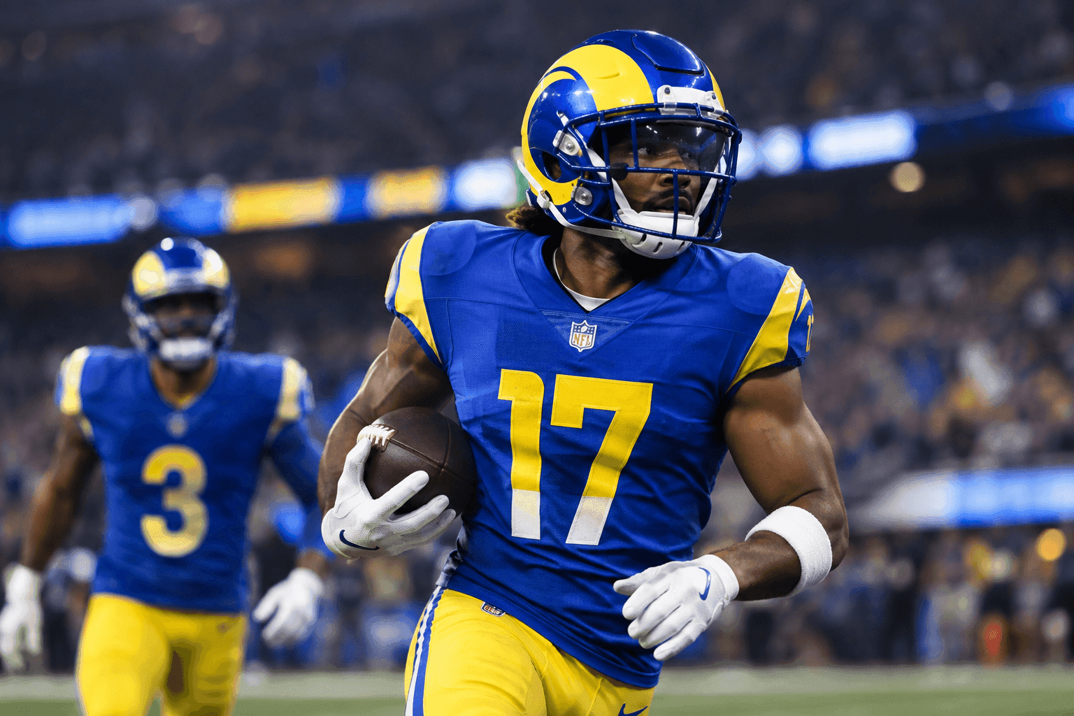 Editorial sports image for Puka Nacua Expected to Miss Sunday, But the Rams Have a 195-Yard Davante Adams Shaped Backup Plan