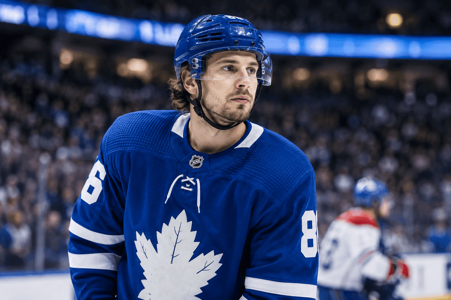 Editorial sports image for Kirill Marchenko Escapes Visa Purgatory for Highly Anticipated Leafs Debut