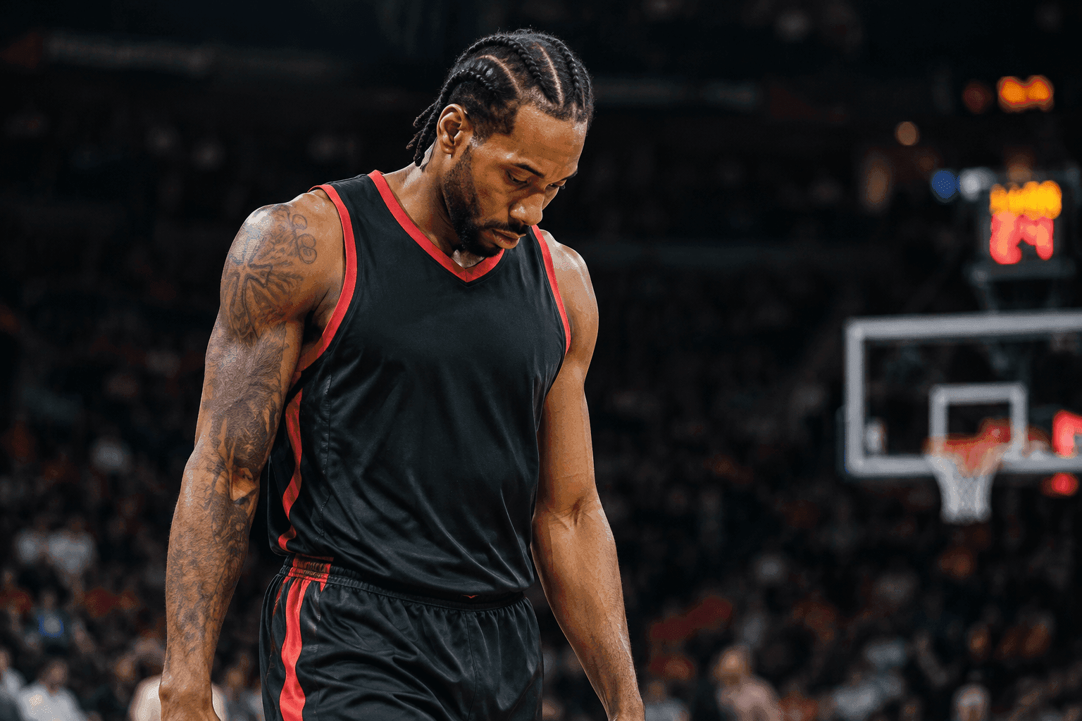 Editorial sports image for Kawhi Leonard Ruled Out Sunday With Knee Injury
