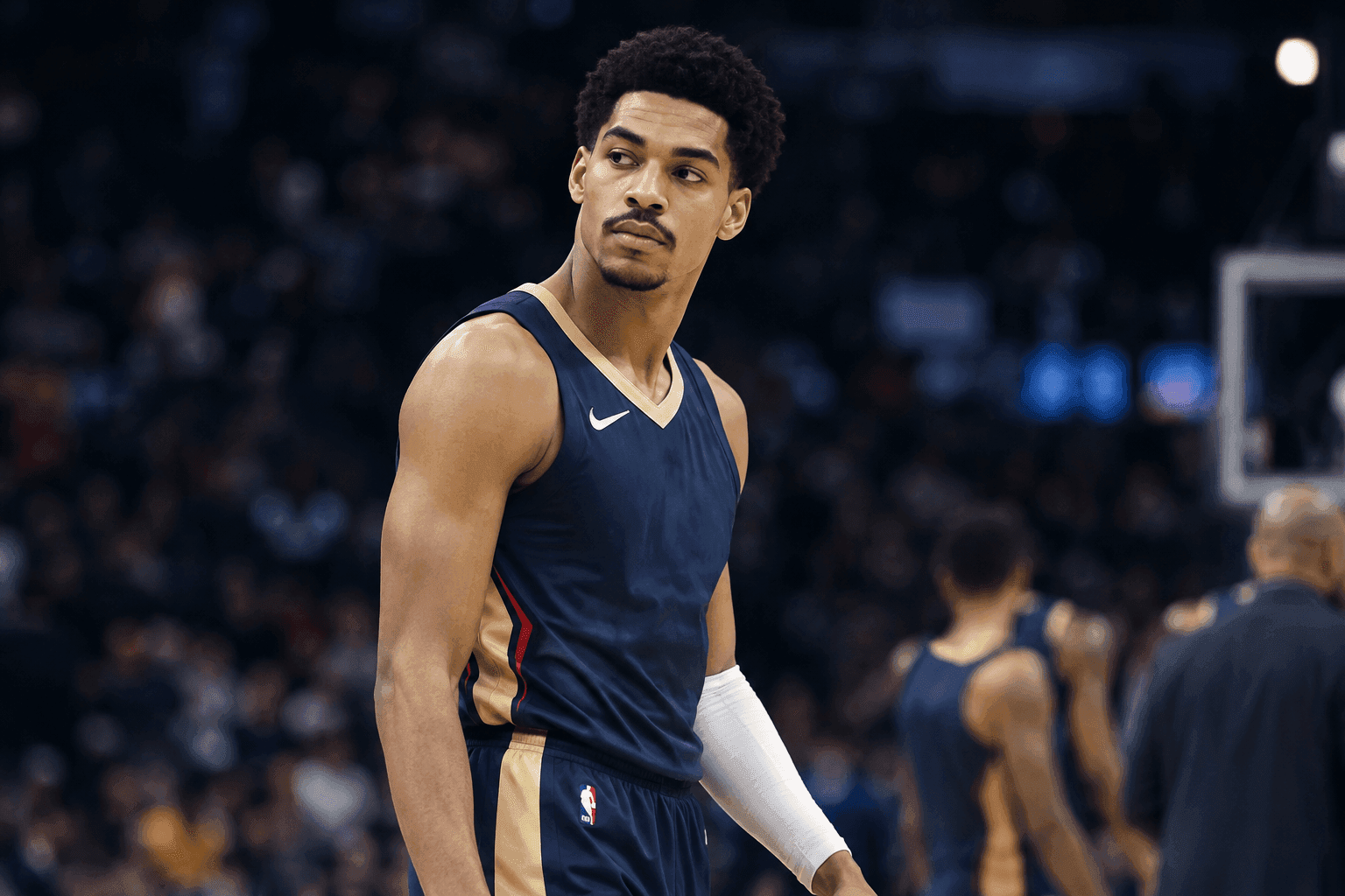 Editorial sports image for Jordan Poole Listed Doubtful for Thursday with Ankle Injury