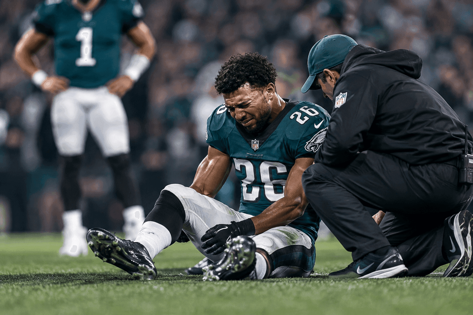 Editorial sports image for Eagles Backfield Decimated as Will Shipley Tears Plantar Fascia