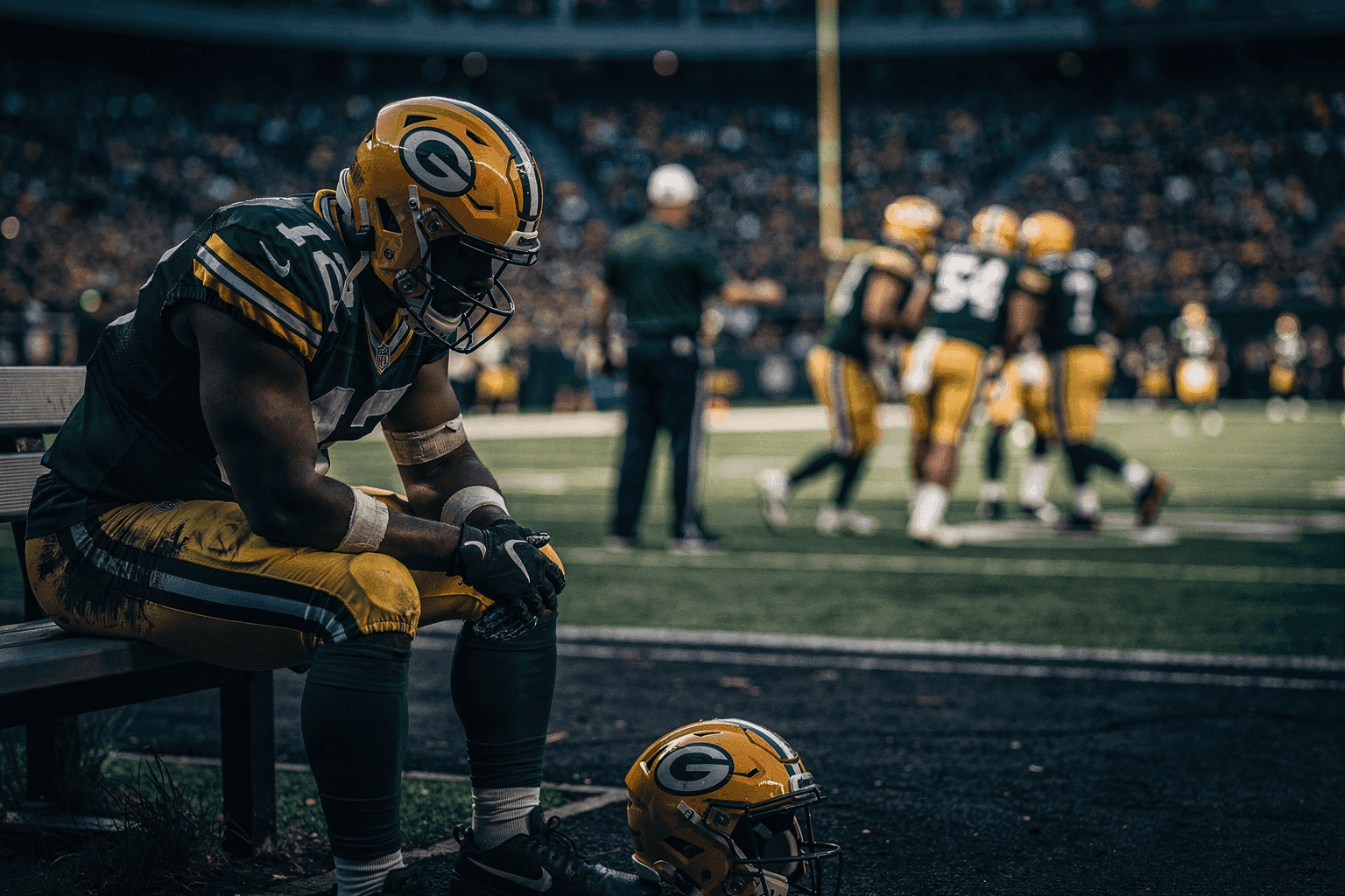 Editorial sports image for Josh Jacobs Hits the Commissioner Exempt List as Packers Backfield Evaporates