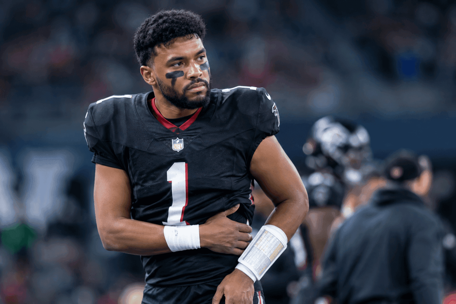 Editorial sports image for Tua Tagovailoa Misses Falcons Practice With Oblique Injury