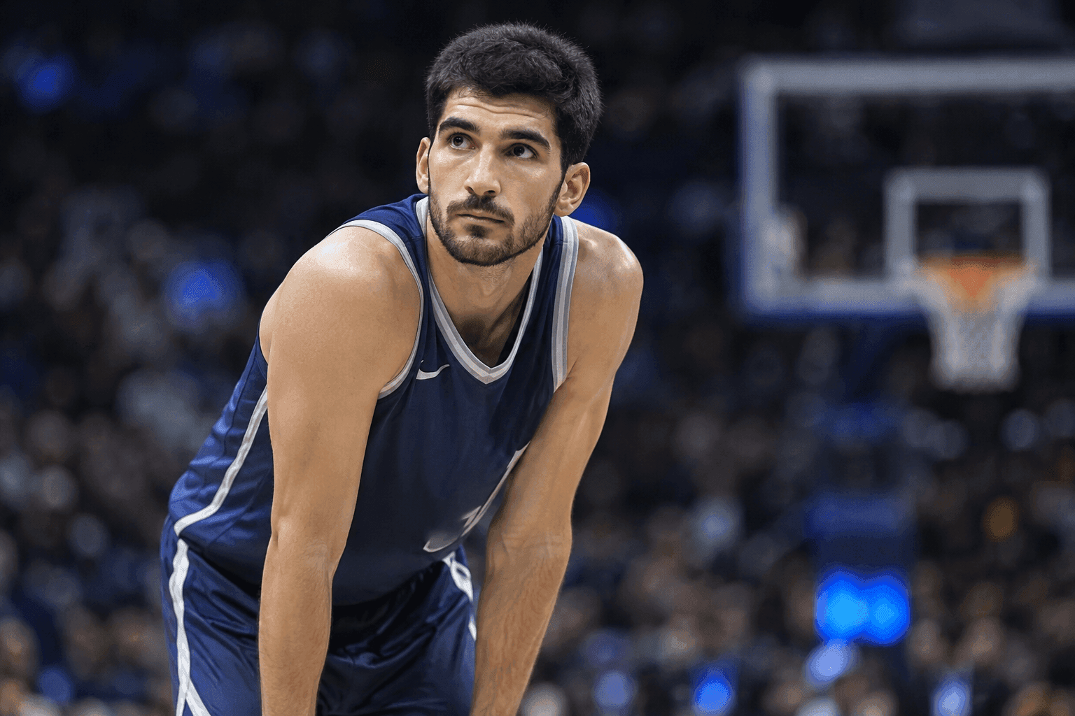 Editorial sports image for Santi Aldama's Knees Strike Again: Mavericks Forward Doubtful for Wednesday