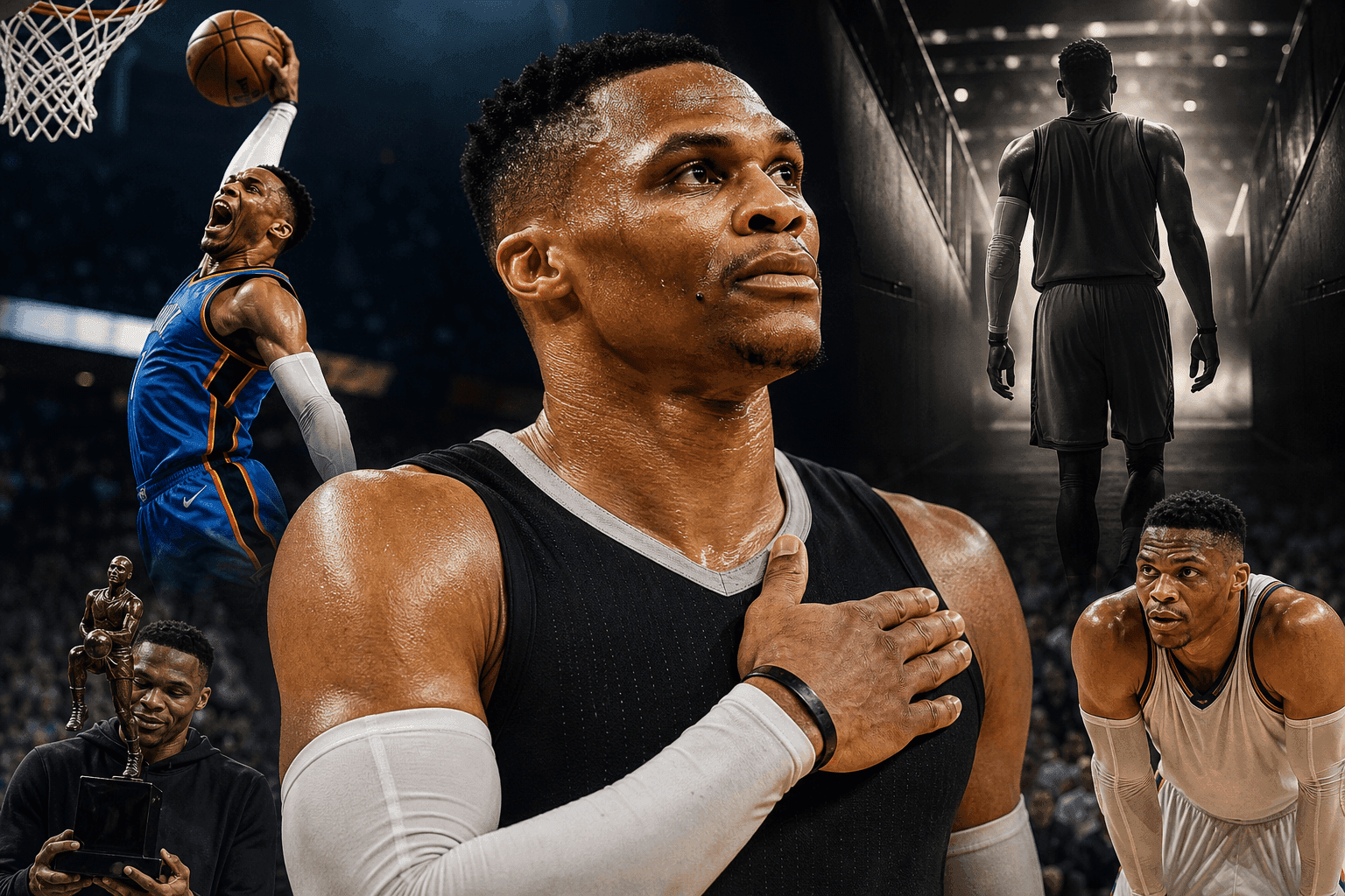 Editorial sports image for Russell Westbrook Officially Retires, Ending the NBA's Most Chaotic Era