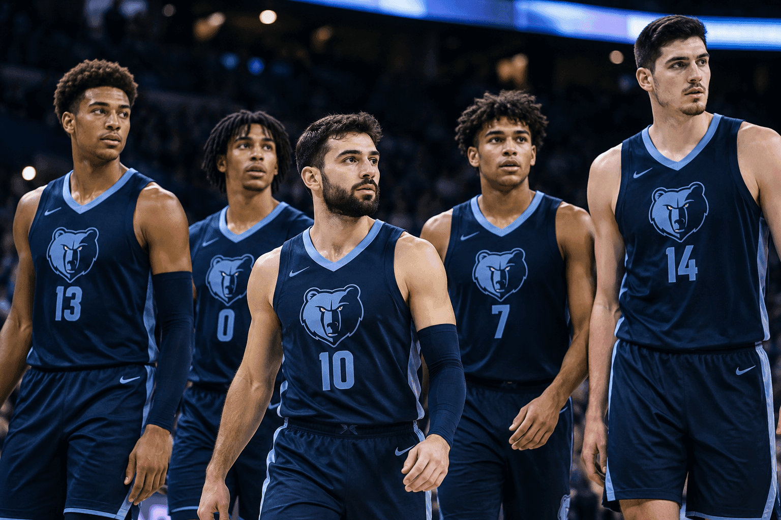 Editorial sports image for Grizzlies Roll Out Chaotic, Undefeated Starting Lineup Against Blazers
