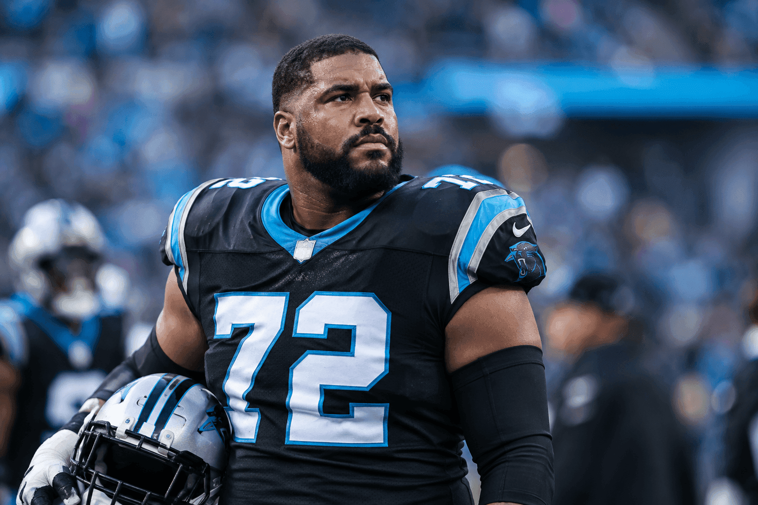 Editorial sports image for Panthers Place Veteran Right Tackle Taylor Moton on IR