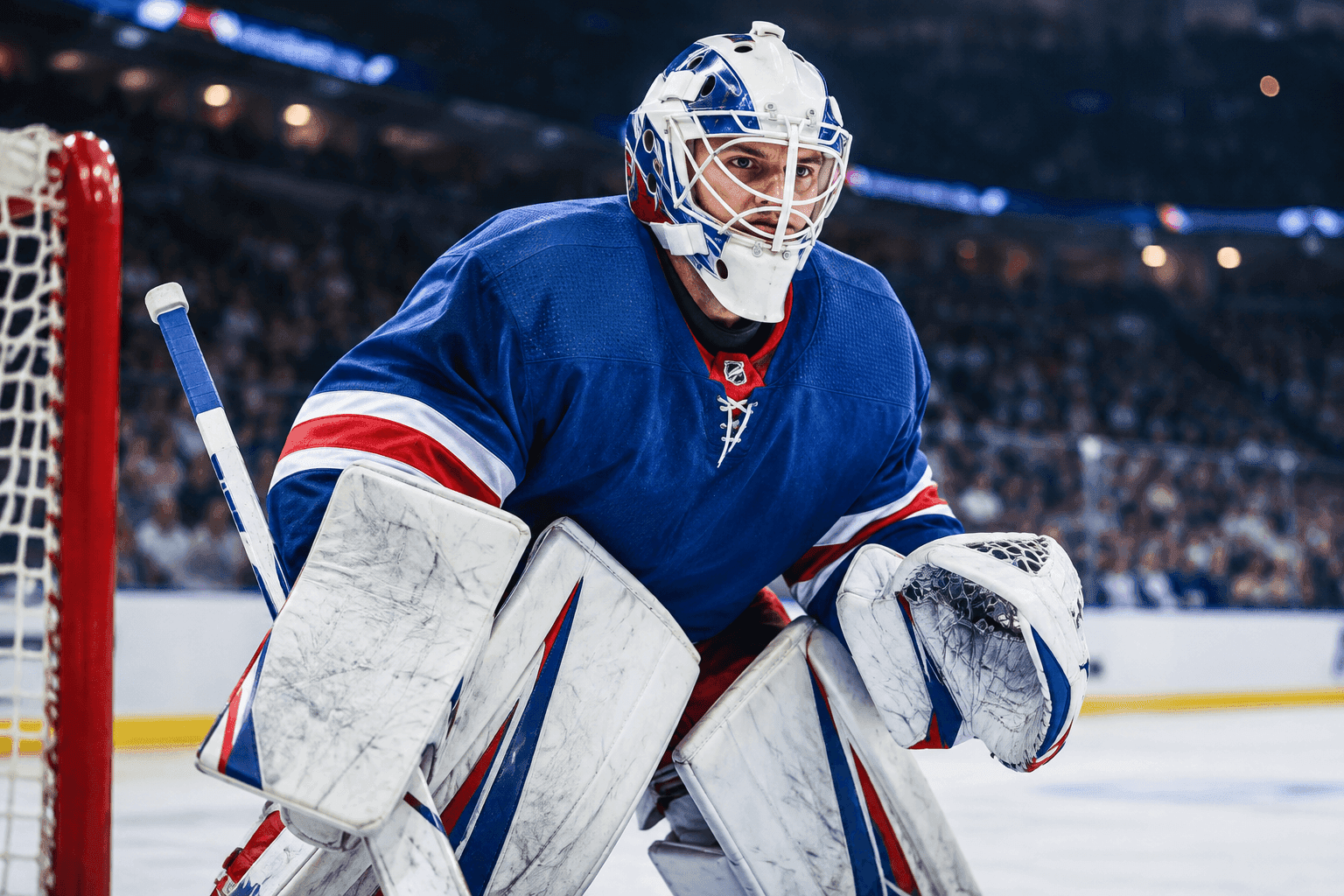Editorial sports image for Rangers Hit Panic Button, Sign 38-Year-Old James Reimer Amid Goalie Crisis