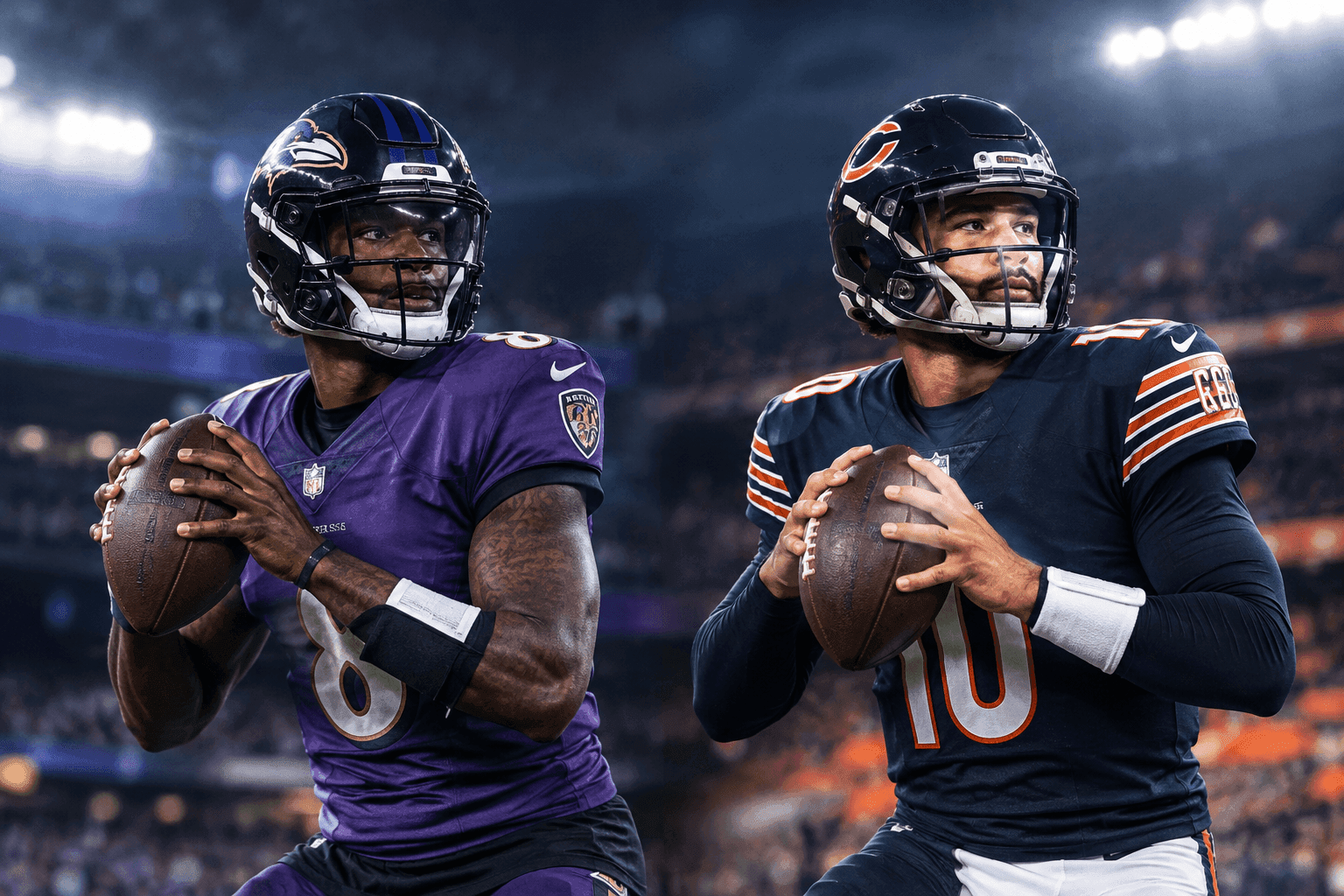 Editorial sports image for Lamar Jackson and Caleb Williams Eye Week 6 Returns to Save Us From Backup QB Theater