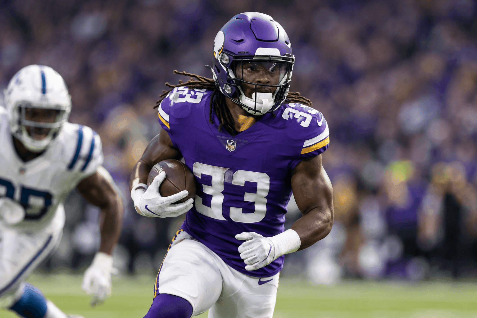 Editorial sports image for Aaron Jones Dodges Major Knee Injury, Remains the Vikings' Indestructible Honda Civic