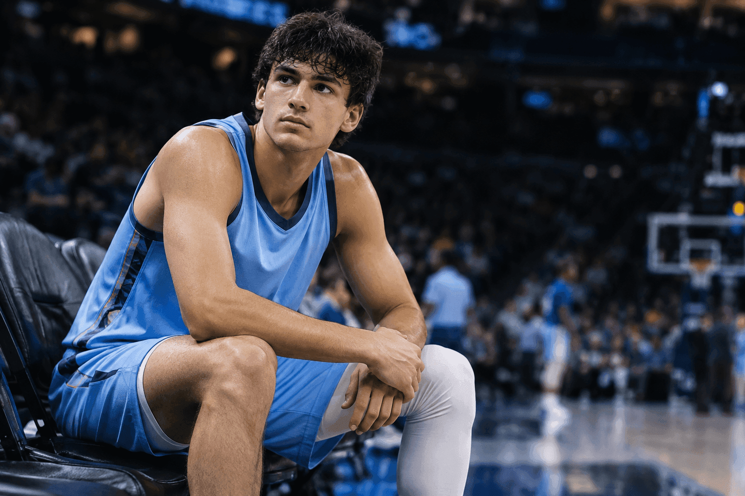 Editorial sports image for Grizzlies Rookie Karim Lopez Questionable Monday With Knee Bruise