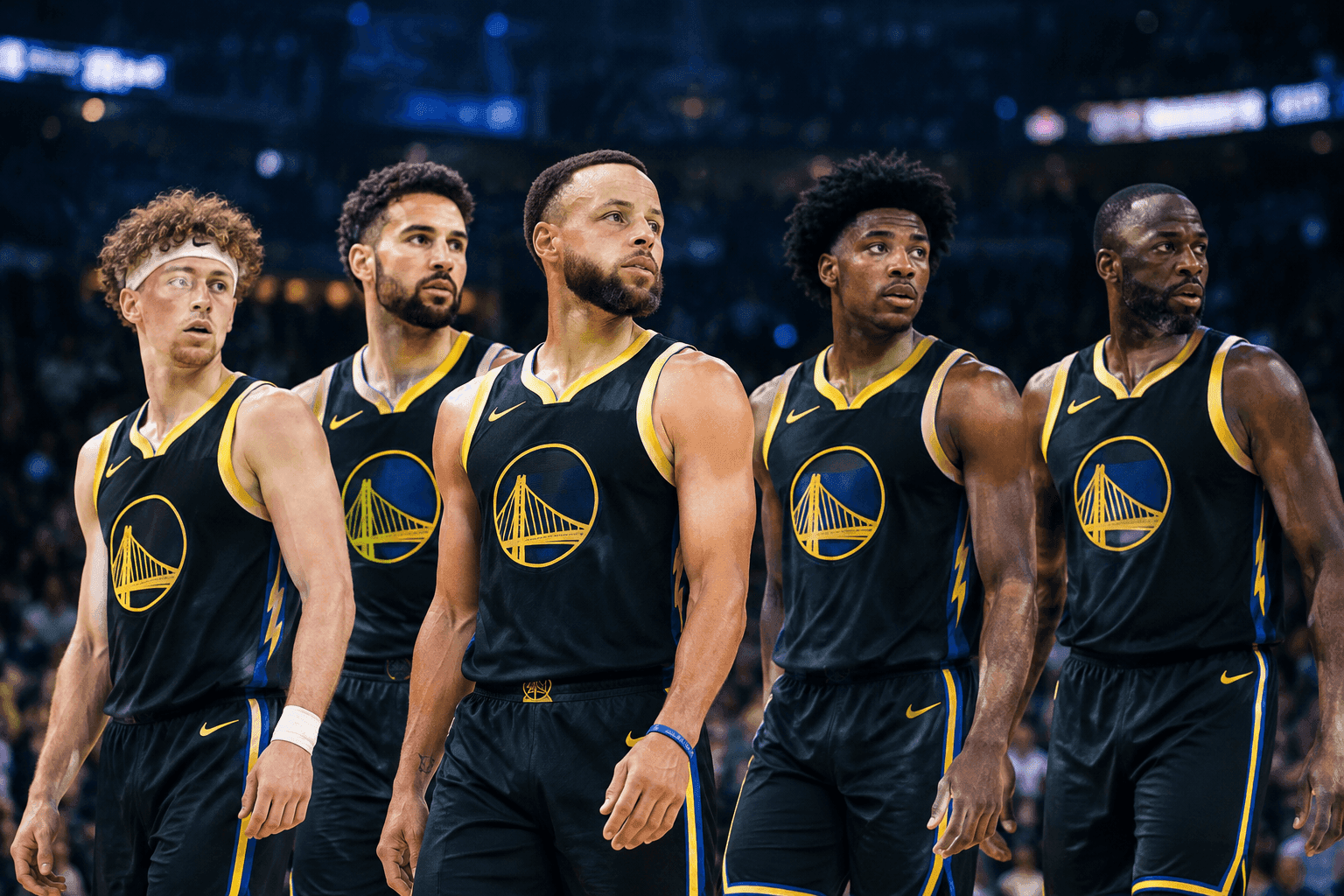 Editorial sports image for Warriors Roll Out a Wild-Card Starting Five Against Minnesota