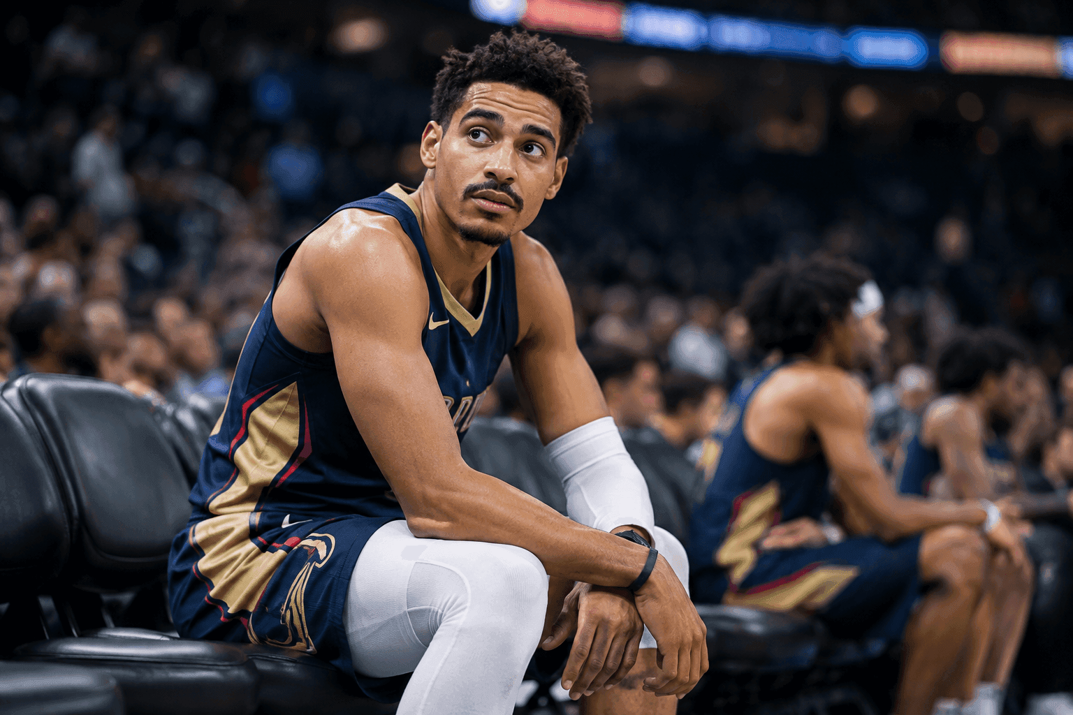 Editorial sports image for Jordan Poole Exits Wednesday's Game Early With Ankle Injury
