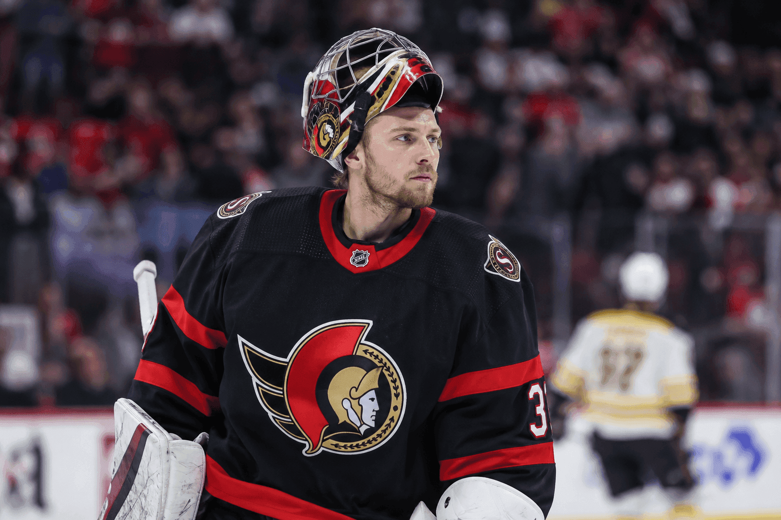 Editorial sports image for Linus Ullmark Leaves Revenge Game Early, Because Ottawa Can't Have Nice Things