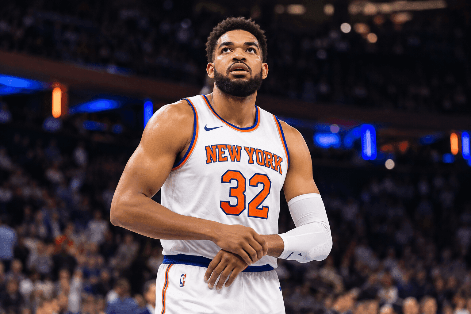 Editorial sports image for Karl-Anthony Towns Dodges Wrist Disaster, Cleared for Friday vs. Sixers