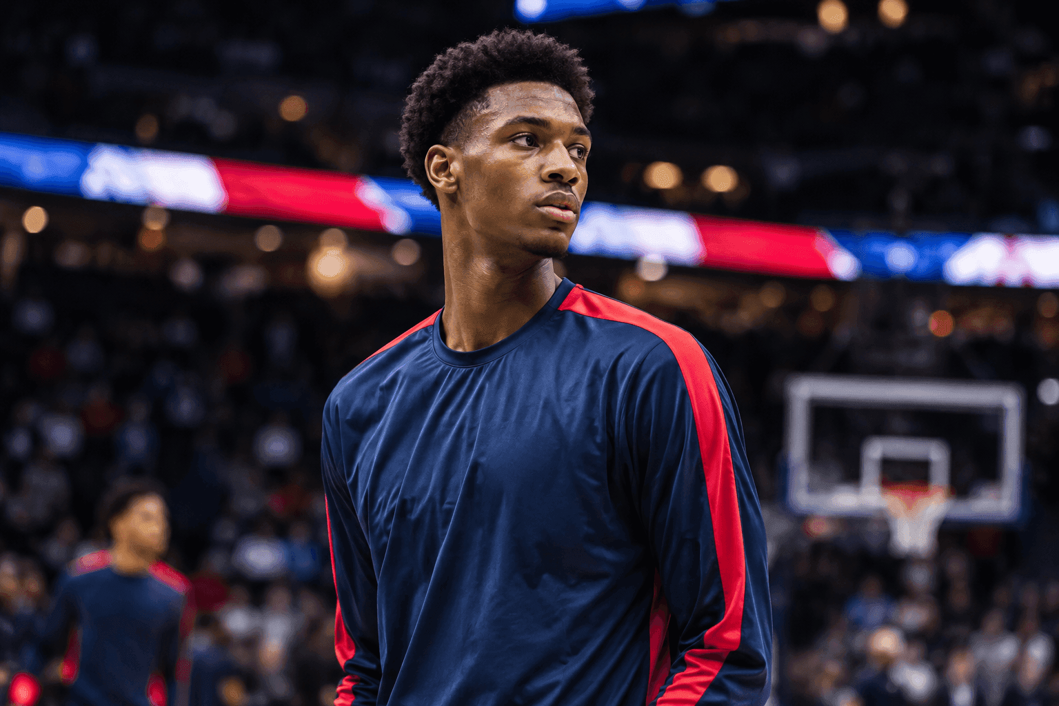 Editorial sports image for AJ Dybantsa's NBA Debut Delayed Again as Wizards Rule Rookie Out for Saturday