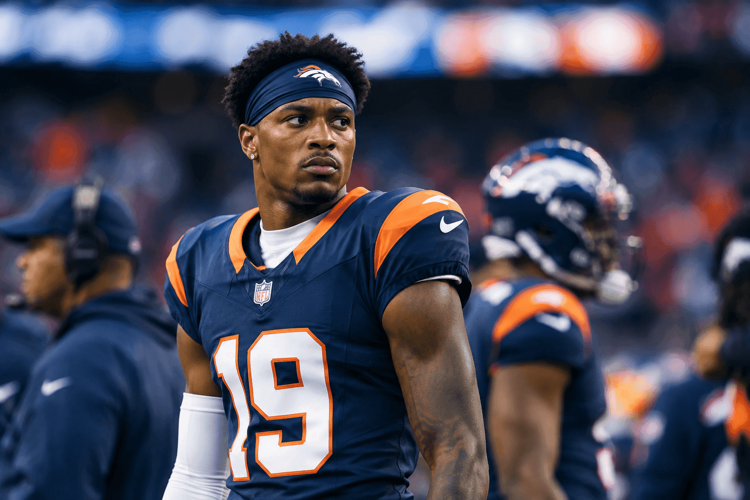 Editorial sports image for Broncos Elevate Kolbe Katsis as Marvin Mims Tests Foot Injury Ahead of Sunday Night Football