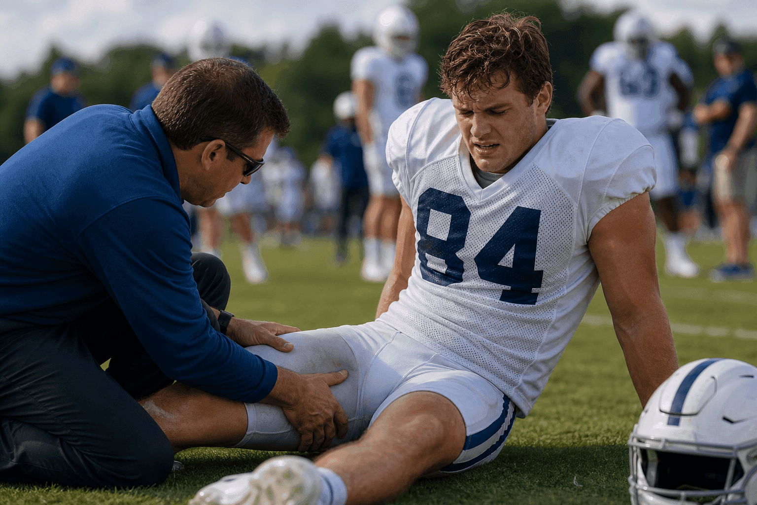 Editorial sports image for Colts TE Tyler Warren Suffers Groin Injury in Practice