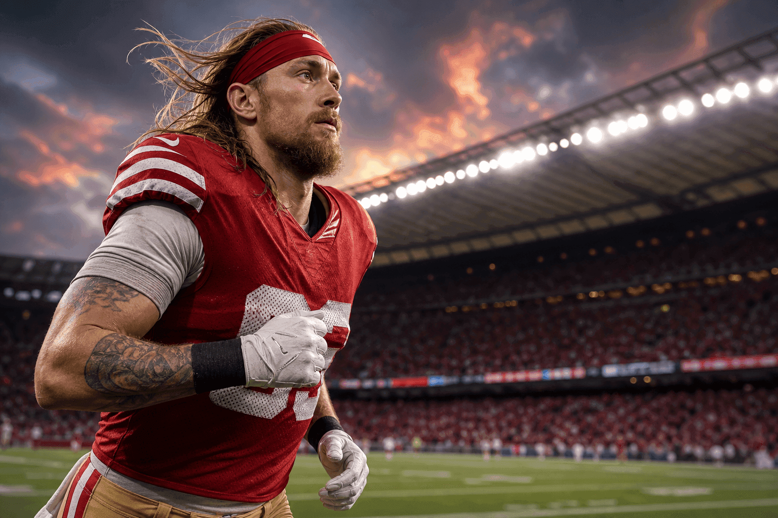 Editorial sports image for George Kittle Is Trying to Defy Medical Science for the NFL's Australia Opener