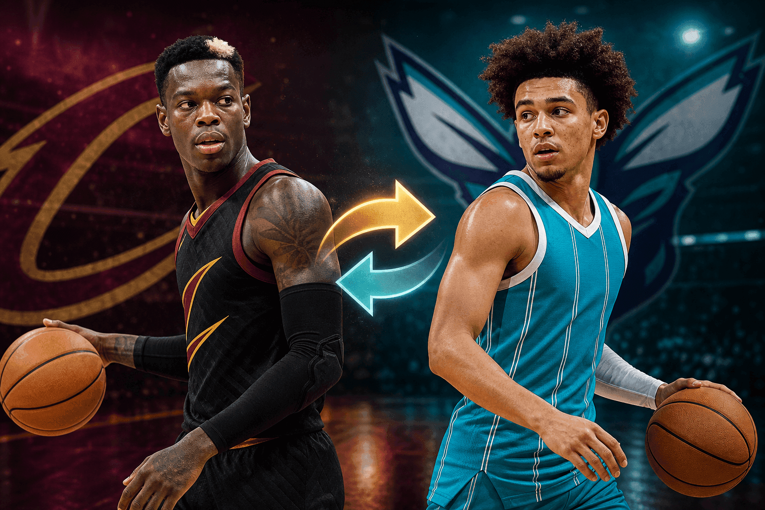 Editorial sports image for Cavs Trade Dennis Schroder to Hornets in Classic Spreadsheet Maneuver