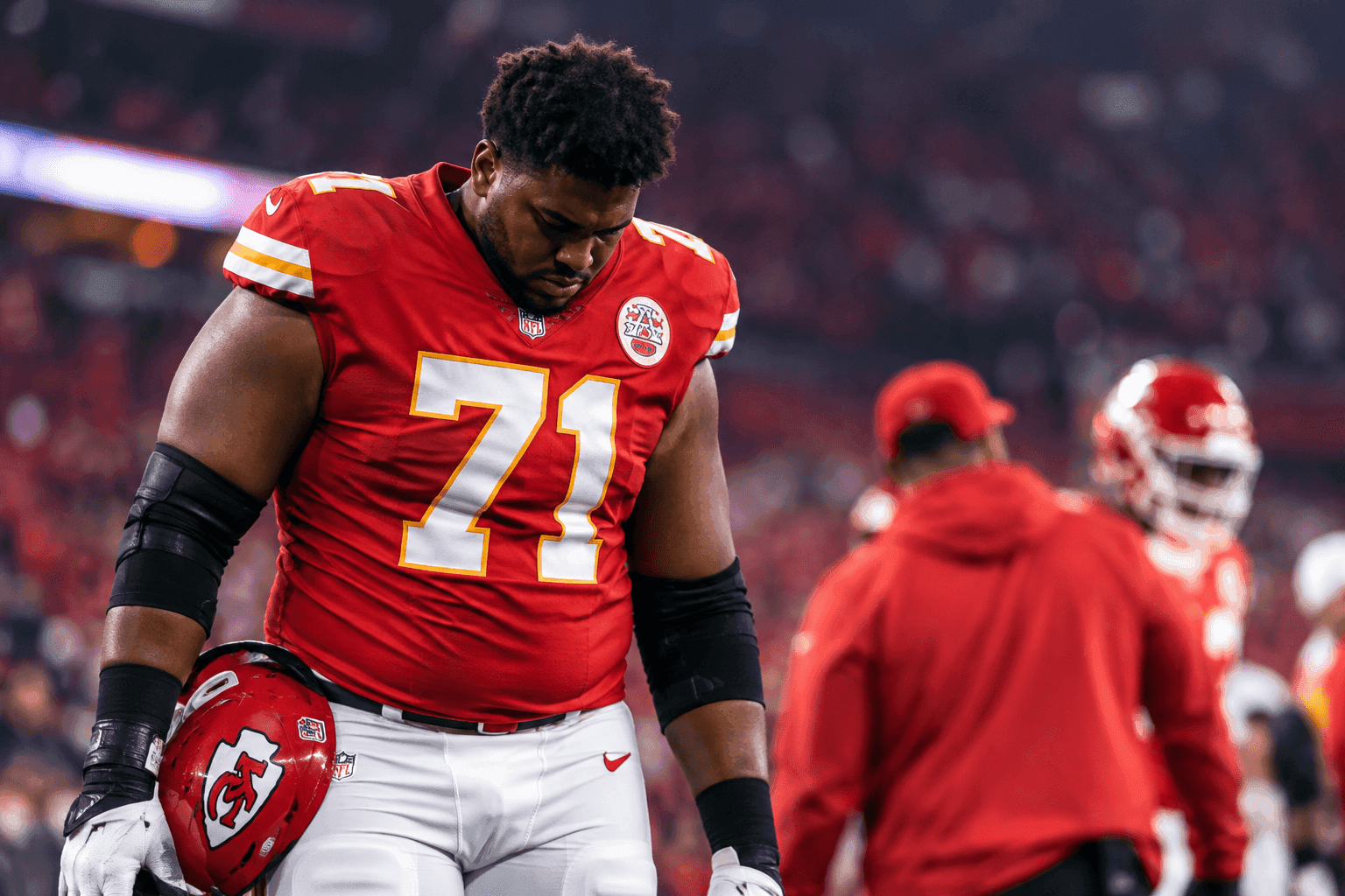 Editorial sports image for Chiefs Send LT Josh Simmons to IR After Rehab 'Plateaus'