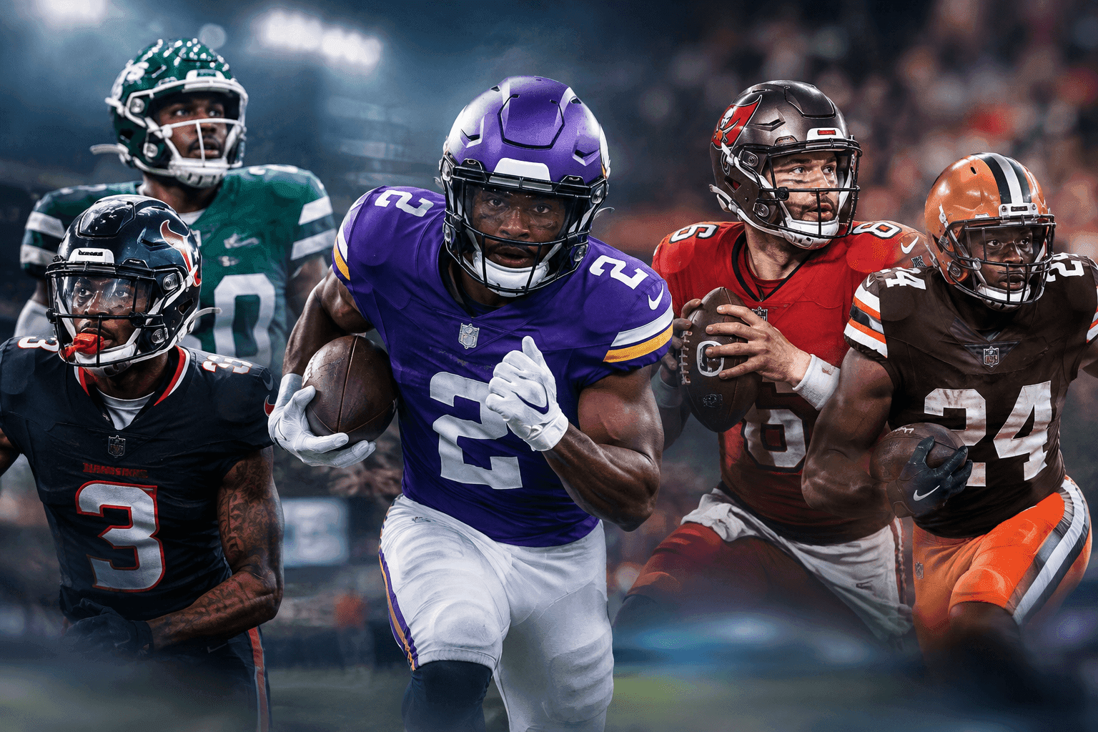 Editorial sports image for Breece Hall and Calvin Ridley Scratched While Tank Dell and Jordan Mason Return for Sunday Slate