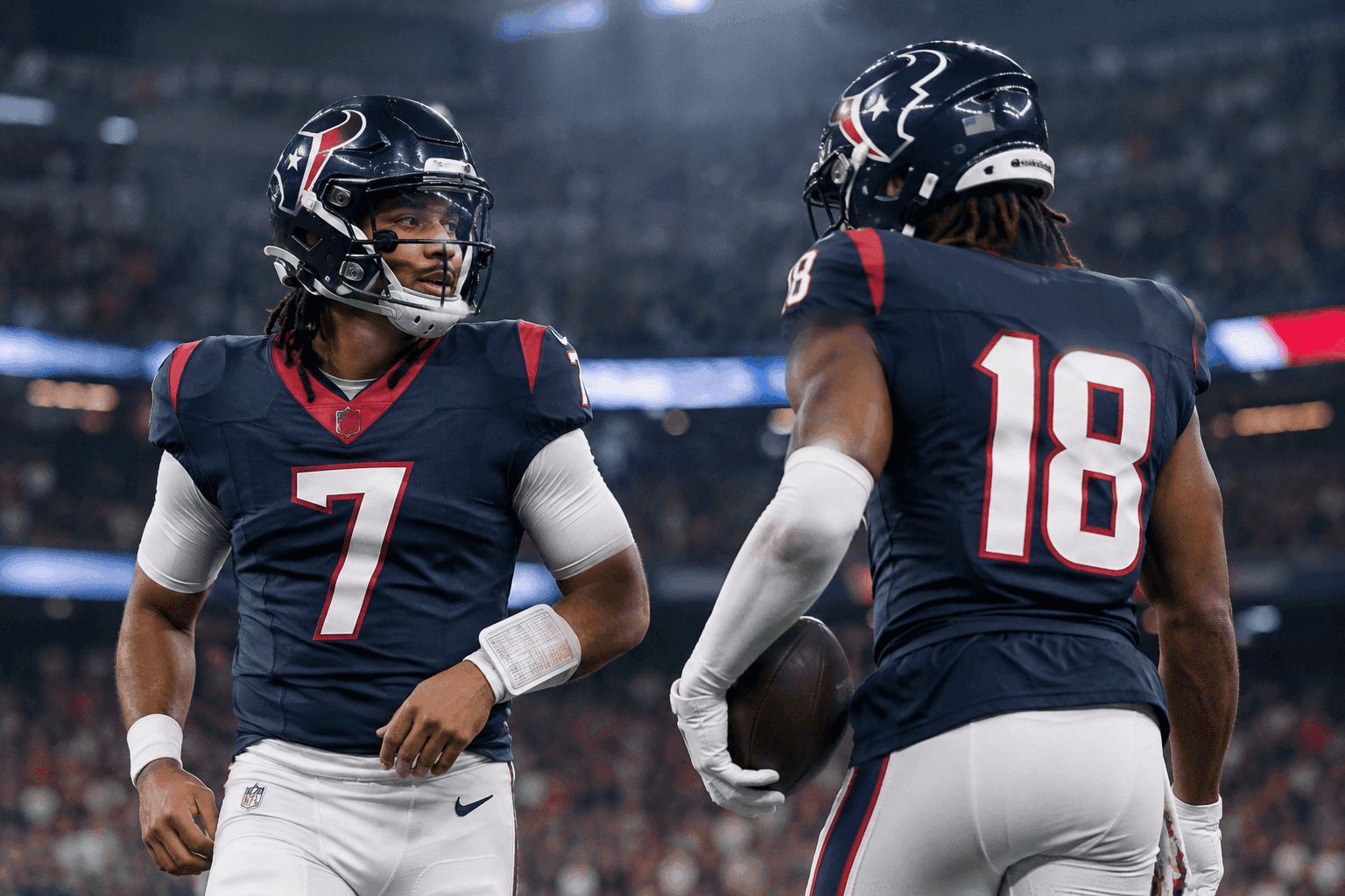Editorial sports image for Texans Pull Off Blockbuster Trade for Marvin Harrison Jr., Reuniting Him with C.J. Stroud