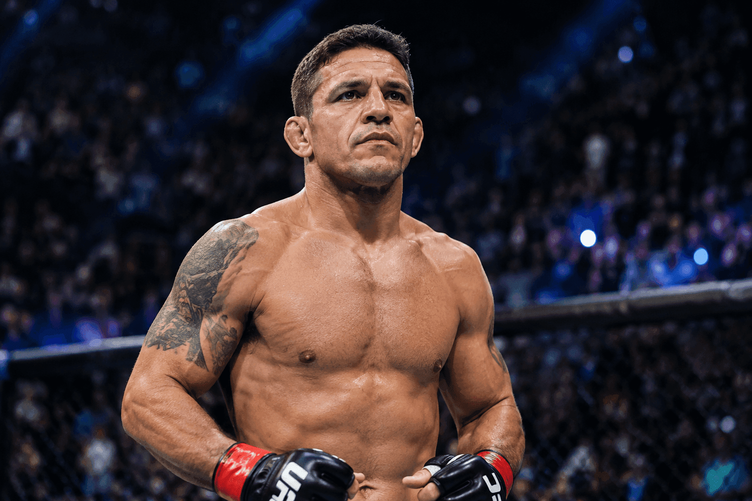 Editorial sports image for Rafael dos Anjos Hits the Scale at 155.5 Pounds Ahead of UFC 332