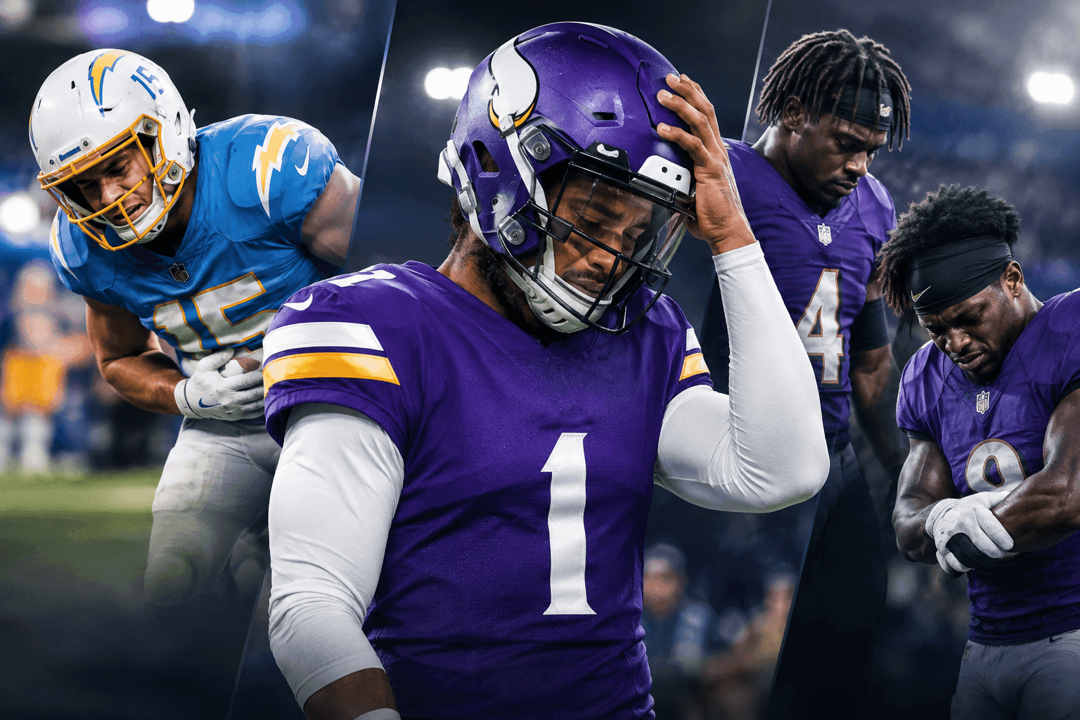 Editorial sports image for NFL Injury Fallout: Kyler Murray's Concussion and Banged-Up Receivers Shake Up the Week