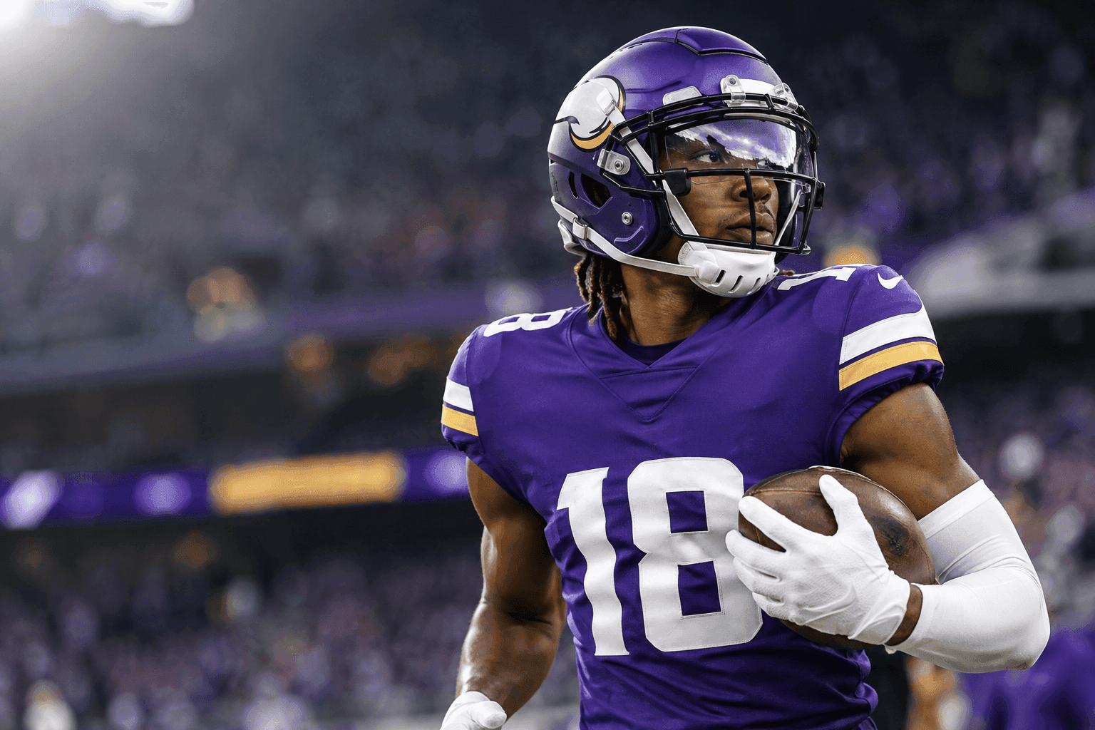 Editorial sports image for Justin Jefferson is Active, But the Vikings' Receiver Room is a Ghost Town