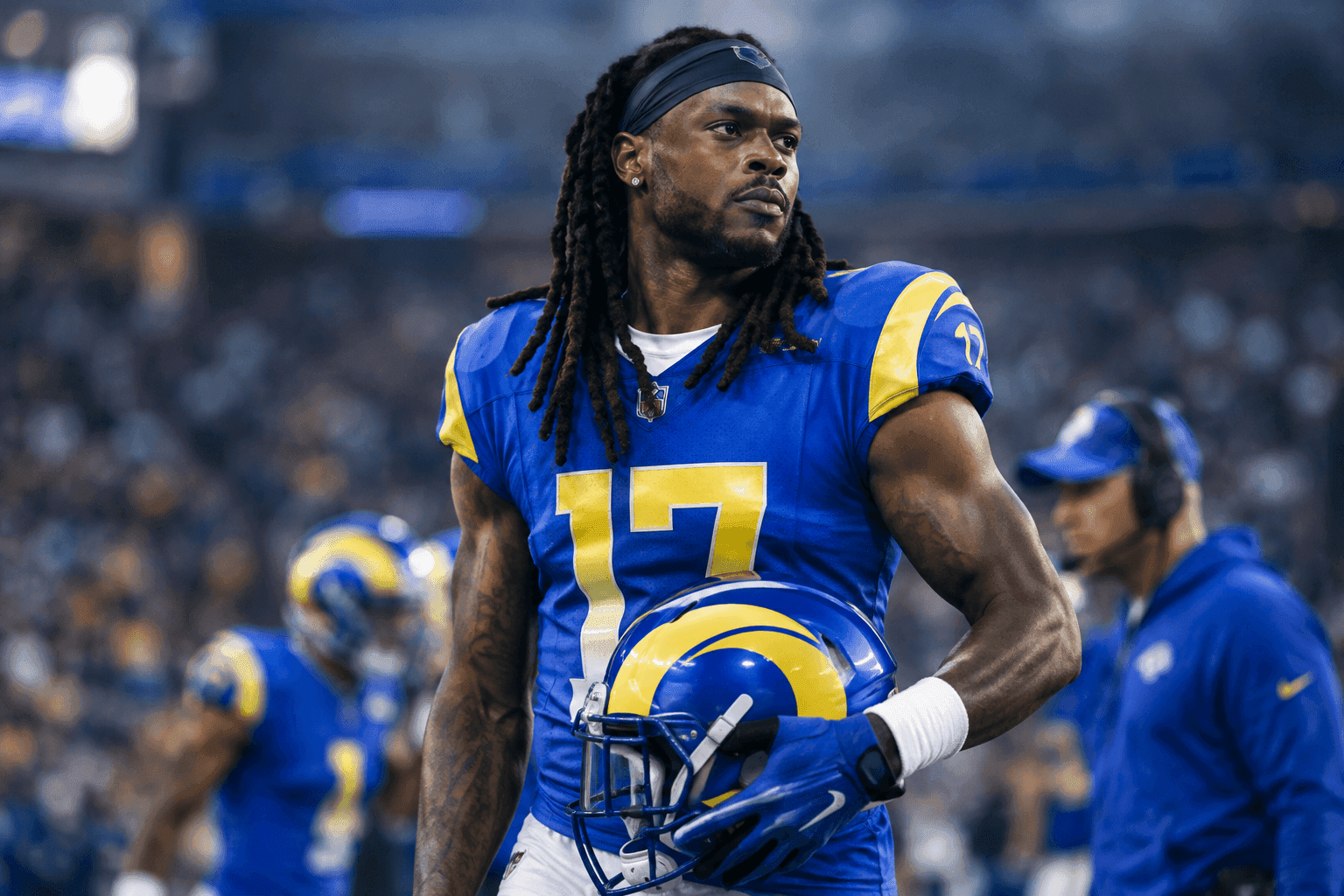 Editorial sports image for Davante Adams Ruptures Hamstring, Leaving Rams Offense in Shambles