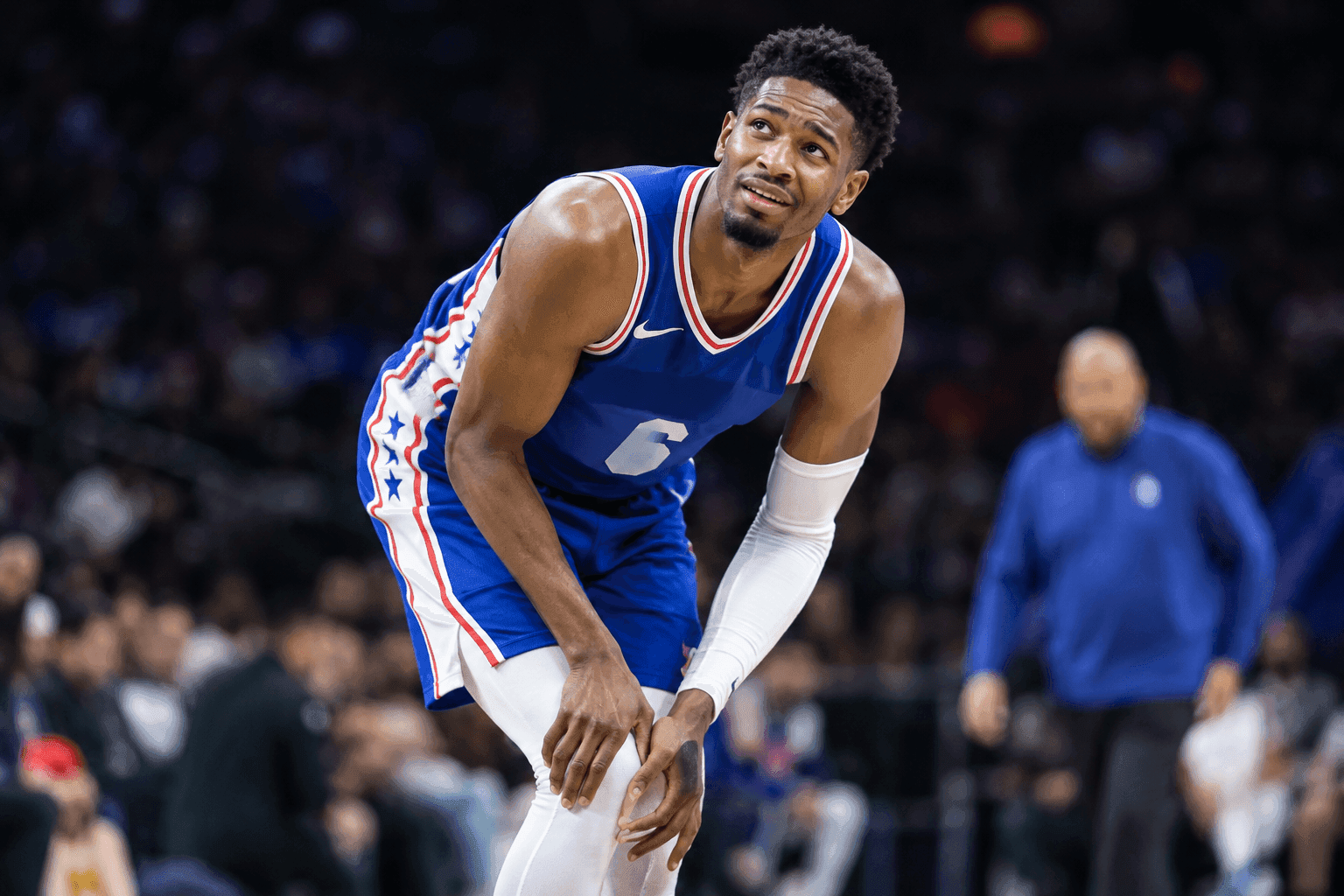 Editorial sports image for Jabari Walker's Breakout Night Ends in a Knee Injury, Ruled Out Sunday
