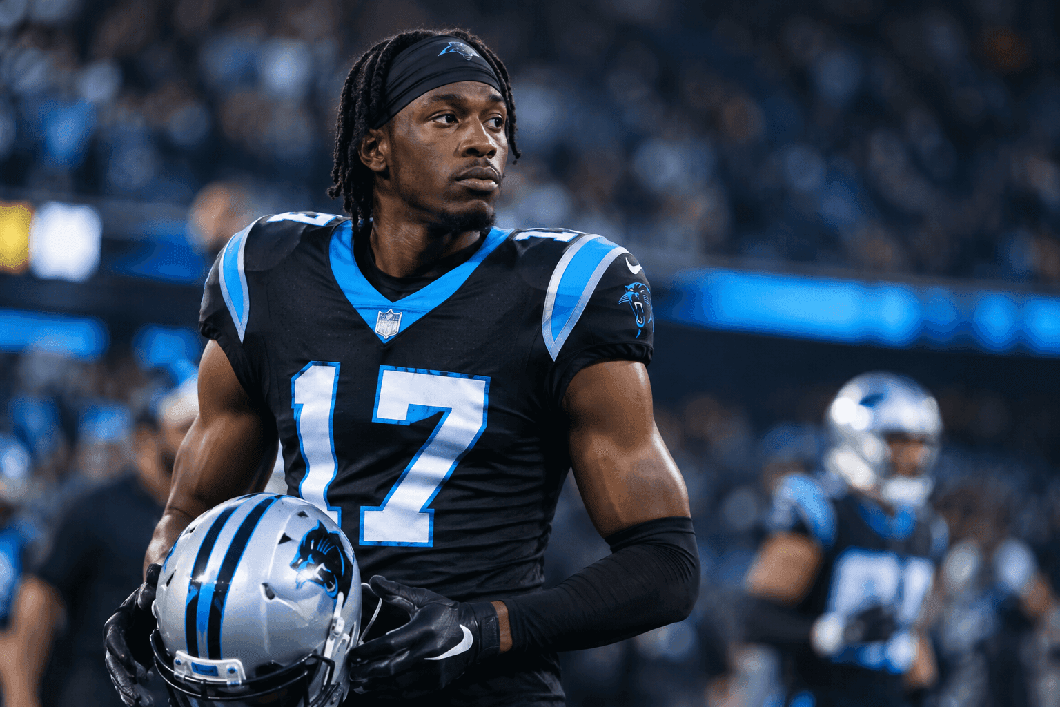 Editorial sports image for Panthers Place WR Xavier Legette on Injured Reserve