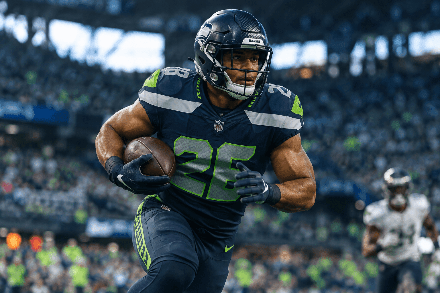 Editorial sports image for Zach Charbonnet Returns to Practice: Seahawks Backfield Gets Crowded Again