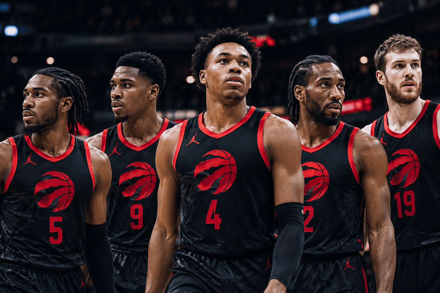 Editorial sports image for Raptors Roll Out Jumbo Lineup for Friday Night Matchup