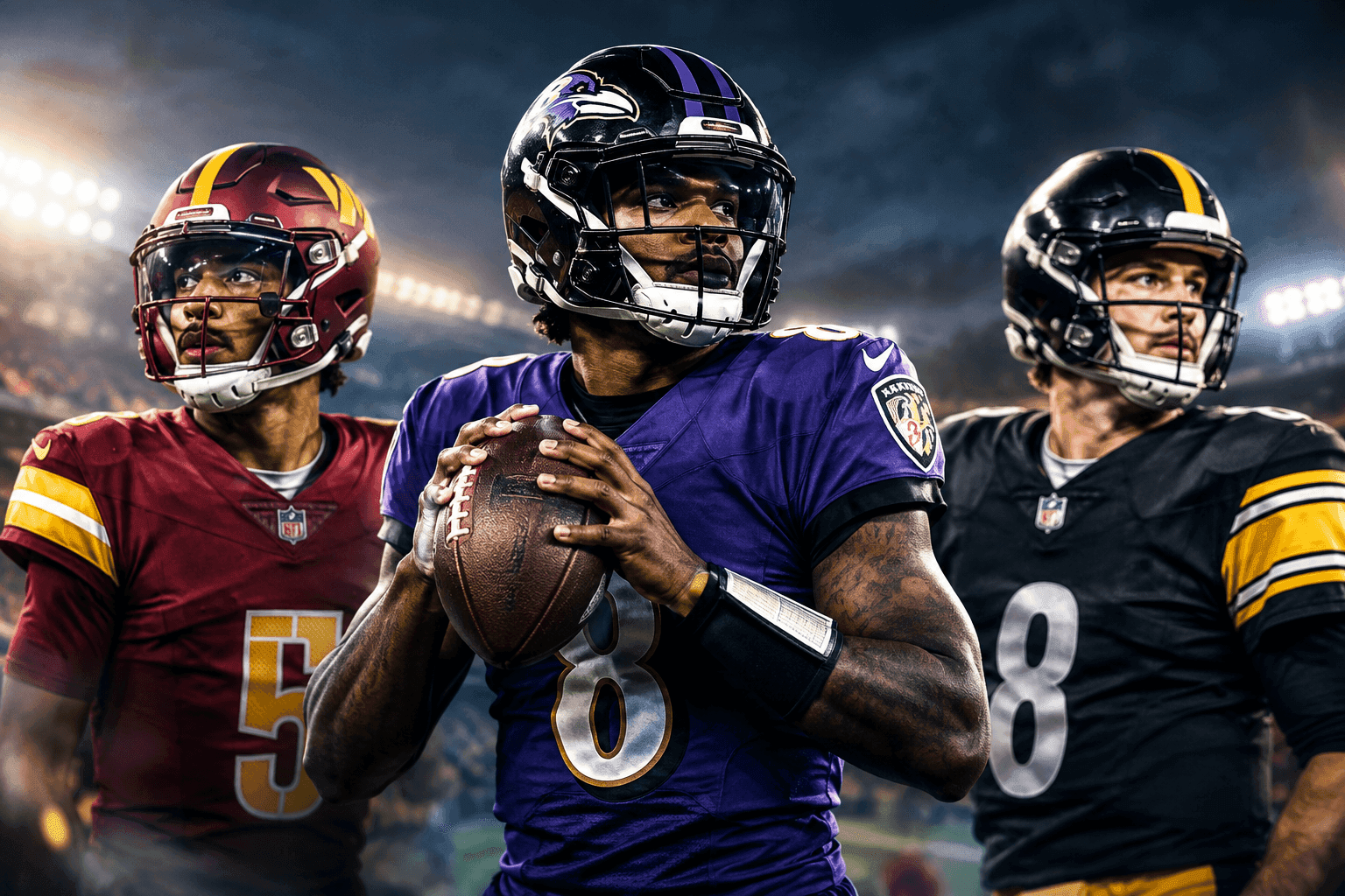 Editorial sports image for Rapoport Drops Crucial Updates on Lamar Jackson, Jayden Daniels, and Steelers TNF Roster