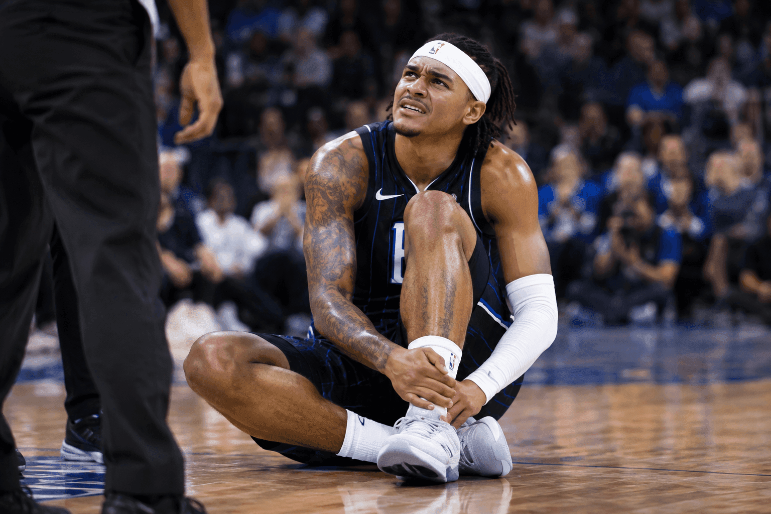 Editorial sports image for Paolo Banchero's Ankle Injury Derails Friday Night for the Magic