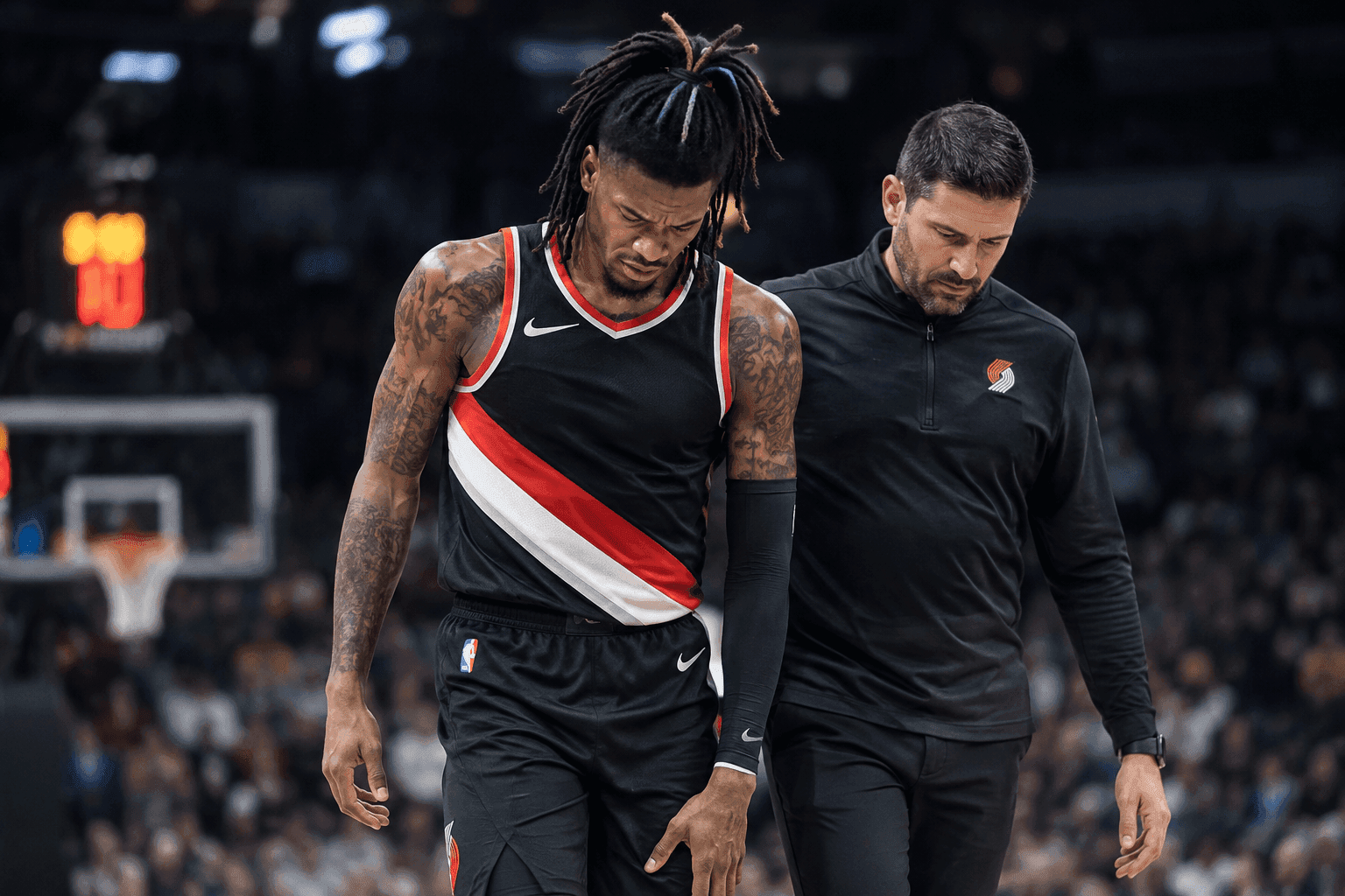 Editorial sports image for Ja Morant's Hamstring Injury Just Torpedoed the Blazers' Good Vibes