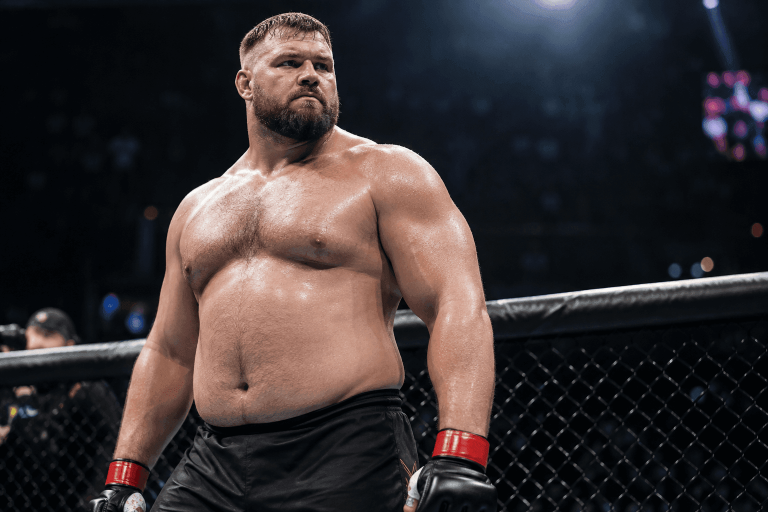 Editorial sports image for Mick Parkin Tips the Scales at 265.5 Pounds for UFC 332