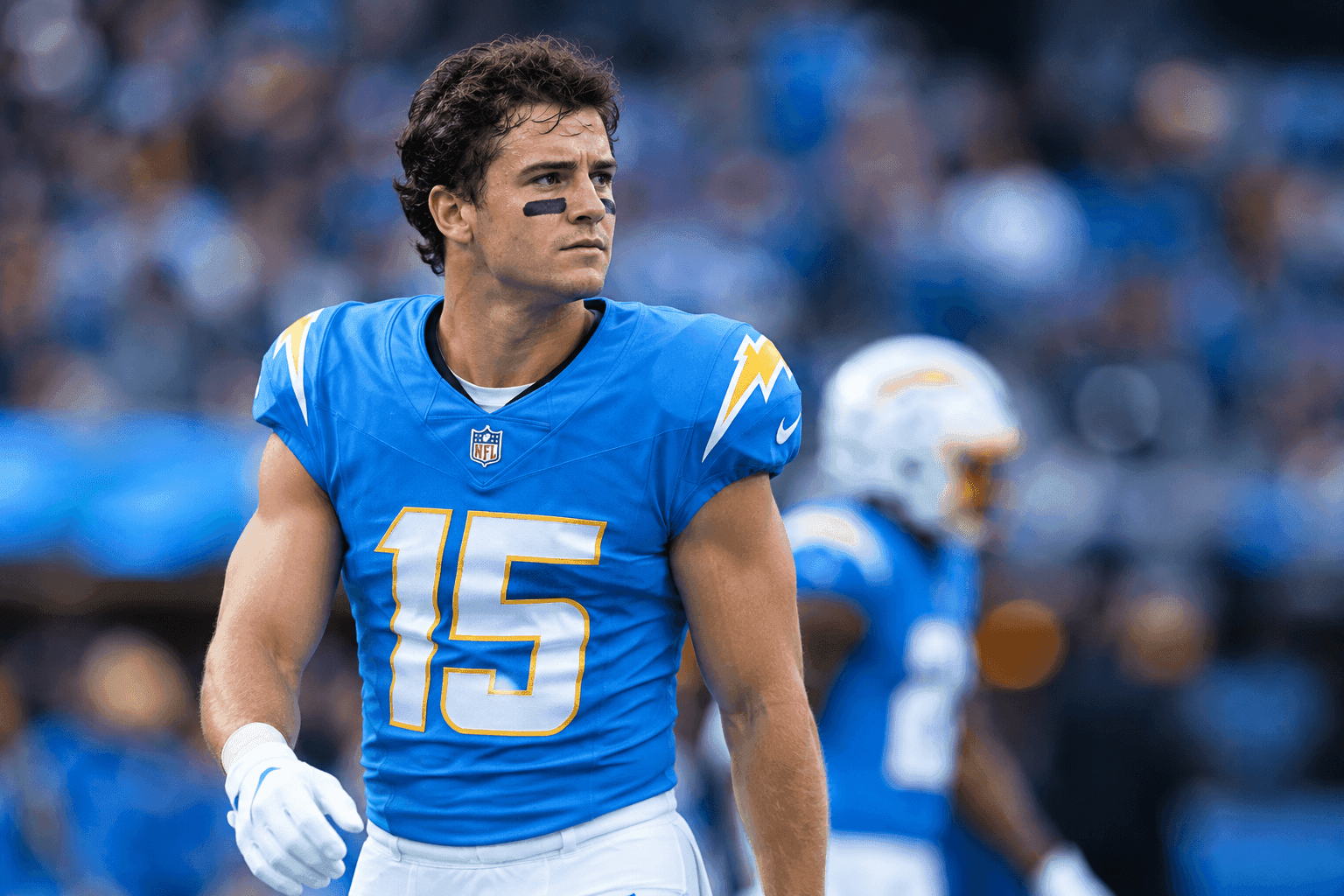 Editorial sports image for Ladd McConkey Ruled Out With Concussion, Adding to Chargers' Injury Woes