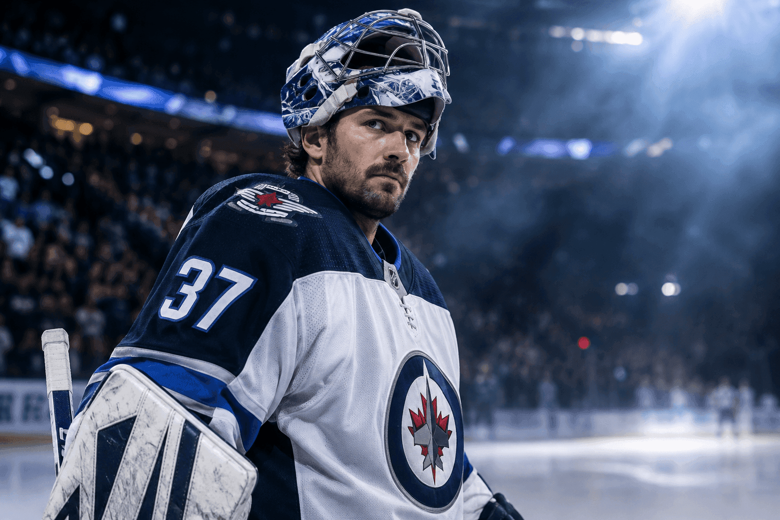 Editorial sports image for Connor Hellebuyck Is Ready for Hollywood, and the Kings Are Circling
