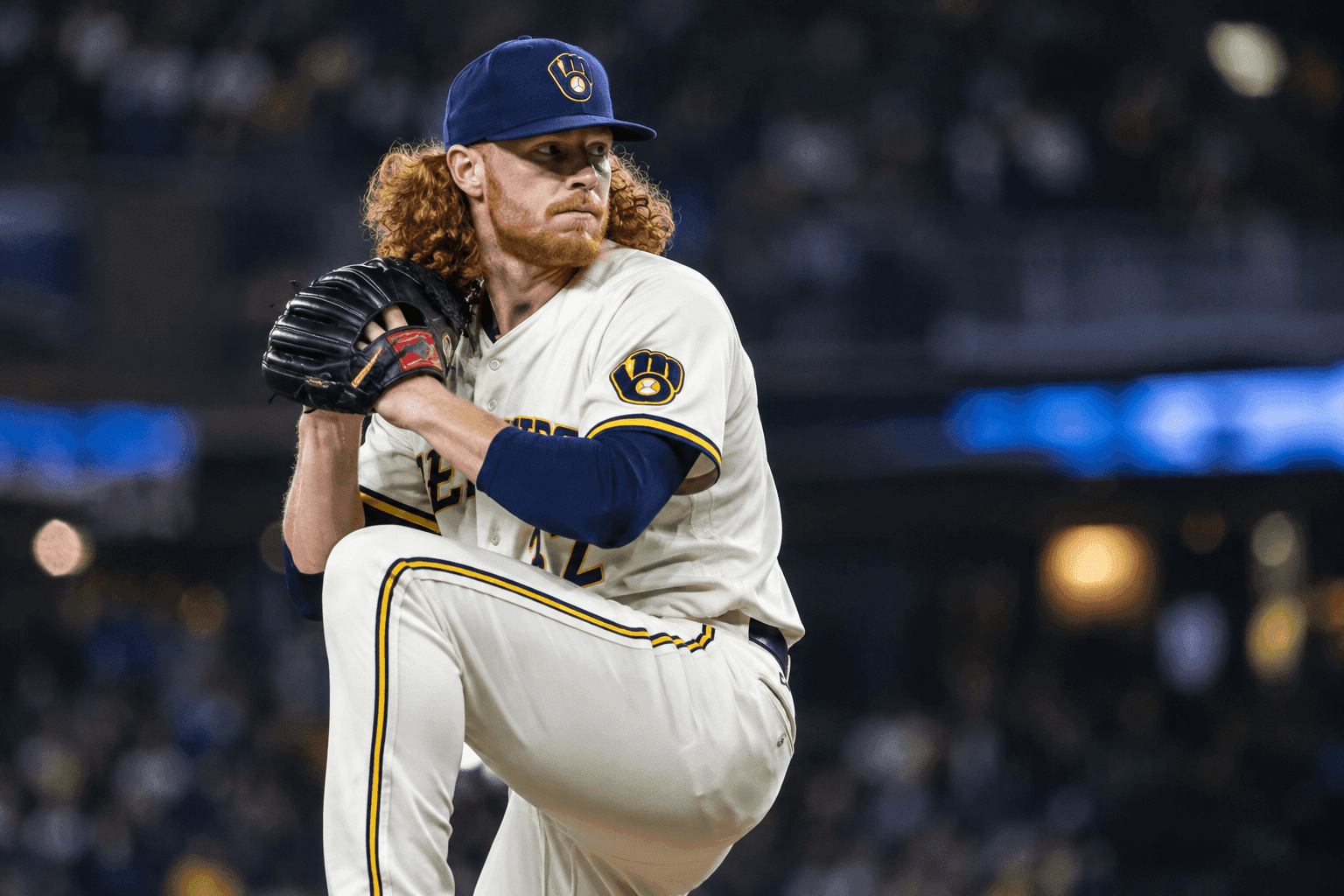 Editorial sports image for Dustin May Gets the Ball with Brewers One Win Away from World Series History